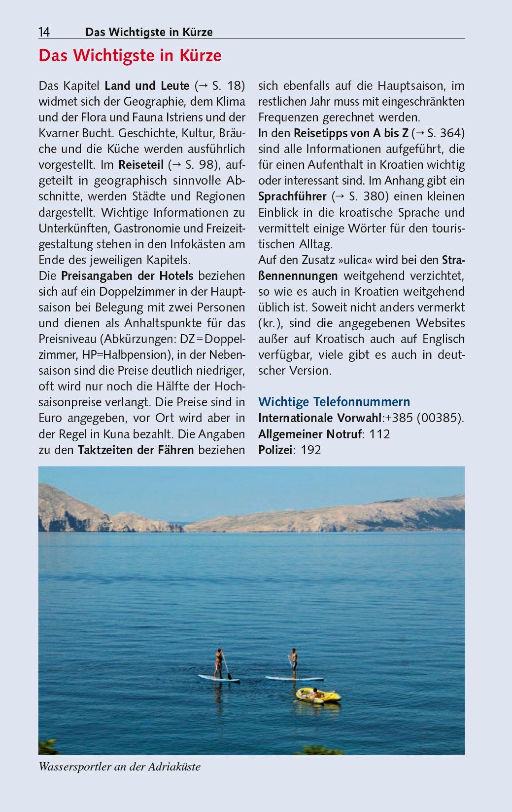 Beispielinhalt (Bild) TRESCHER Reiseführer Istrien und Kvarner Bucht