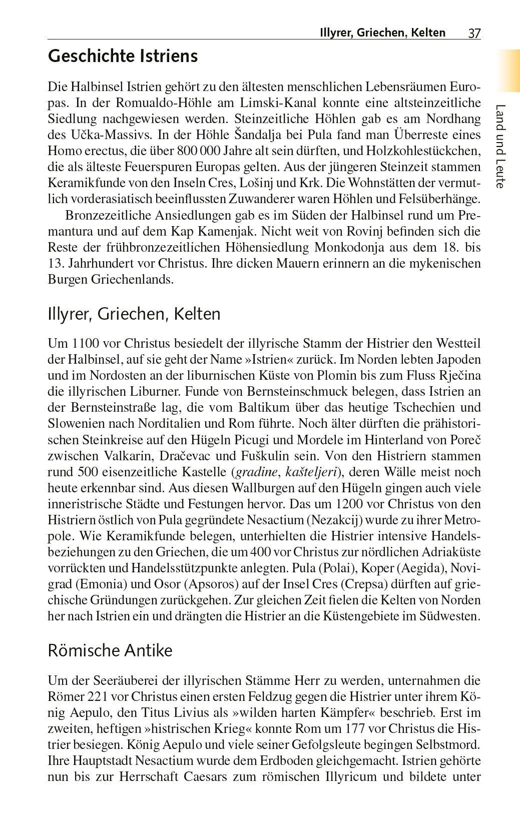 Beispielinhalt (Bild) TRESCHER Reiseführer Istrien und Kvarner Bucht