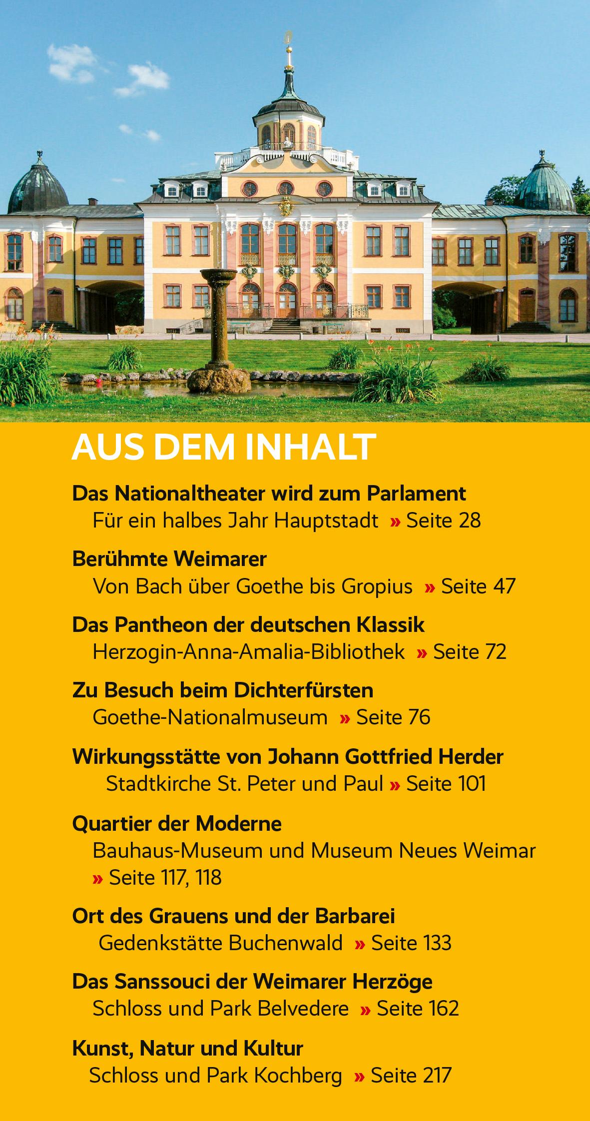 Beispielinhalt (Bild) TRESCHER Reiseführer Weimar