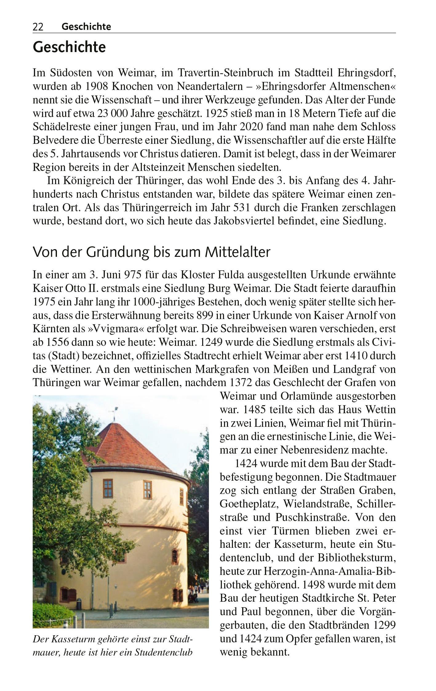 Beispielinhalt (Bild) TRESCHER Reiseführer Weimar