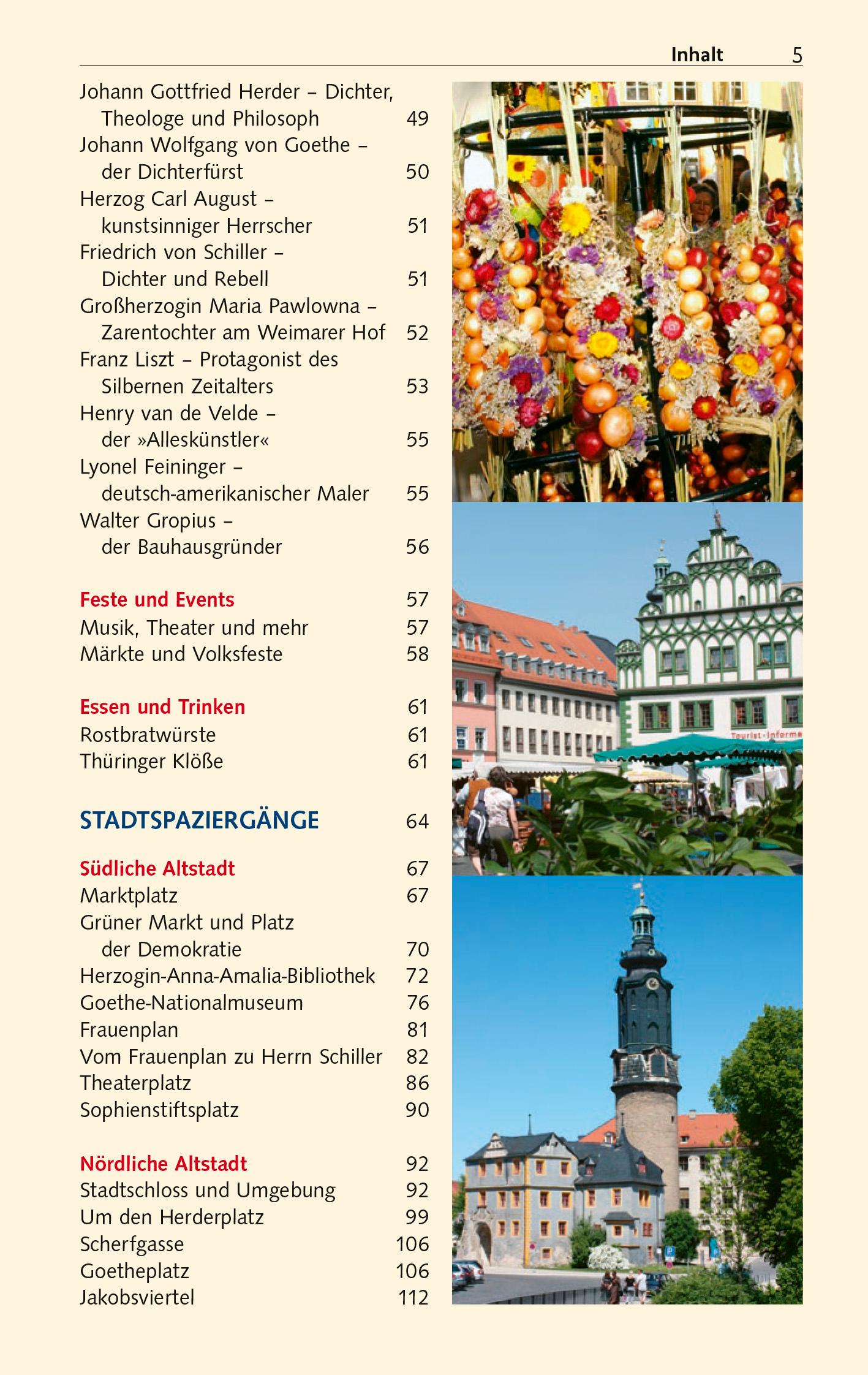 Beispielinhalt (Bild) TRESCHER Reiseführer Weimar