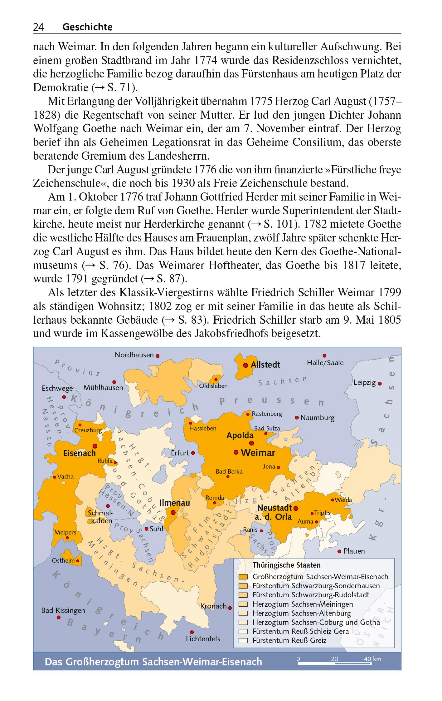 Beispielinhalt (Bild) TRESCHER Reiseführer Weimar