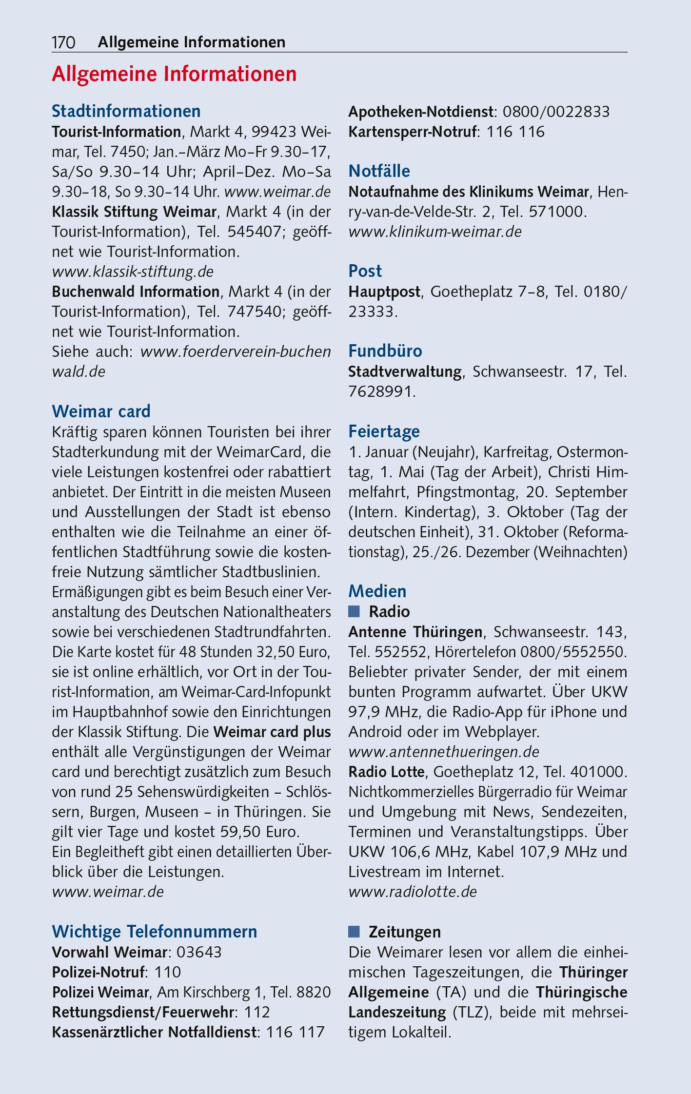 Beispielinhalt (Bild) TRESCHER Reiseführer Weimar