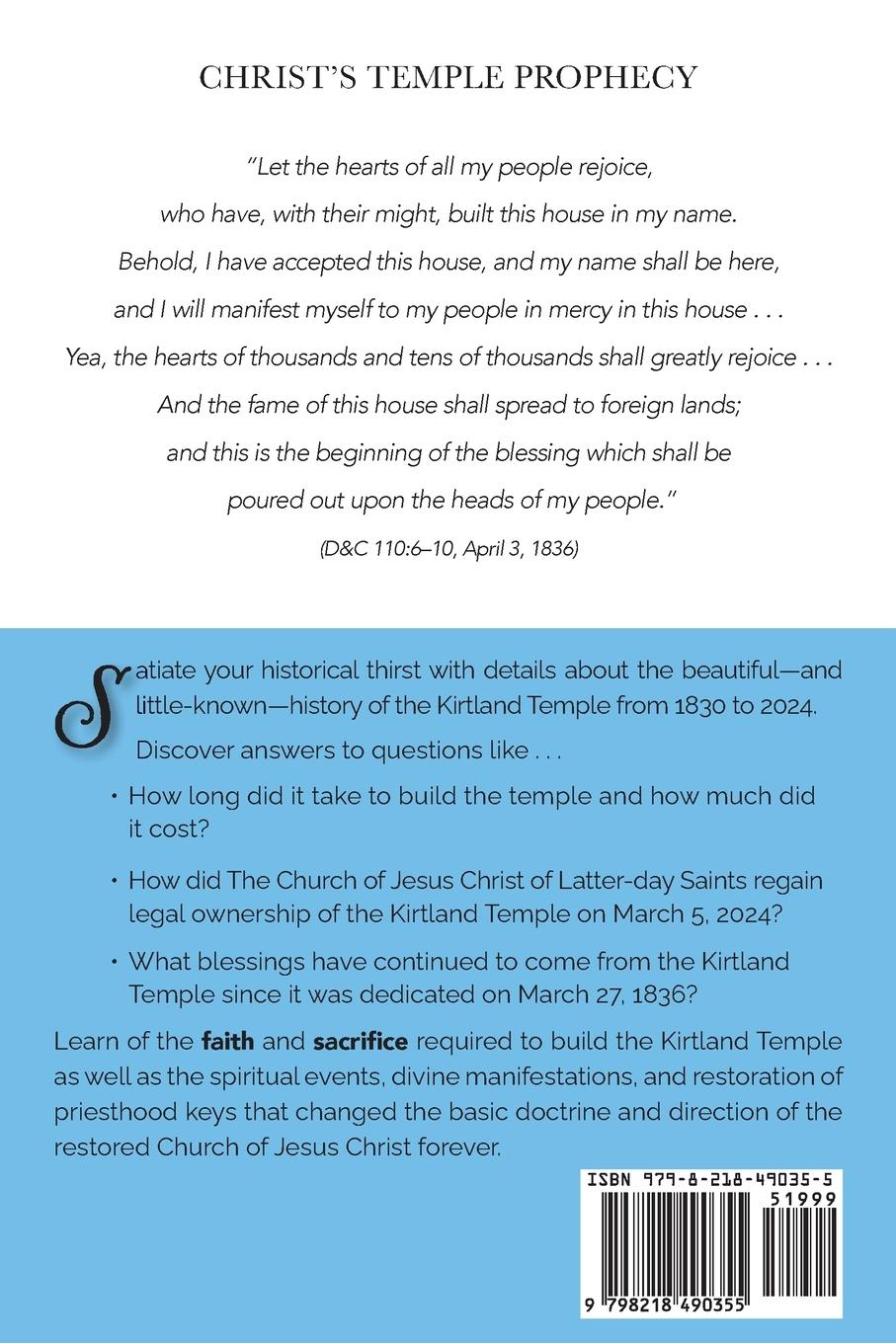 Rückseitencover The Kirtland Temple