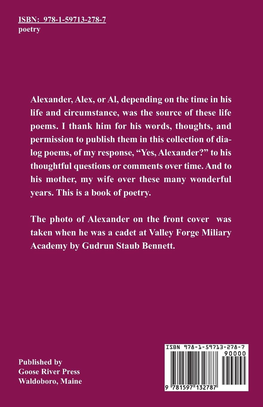 Rückseitencover YES, ALEXANDER?