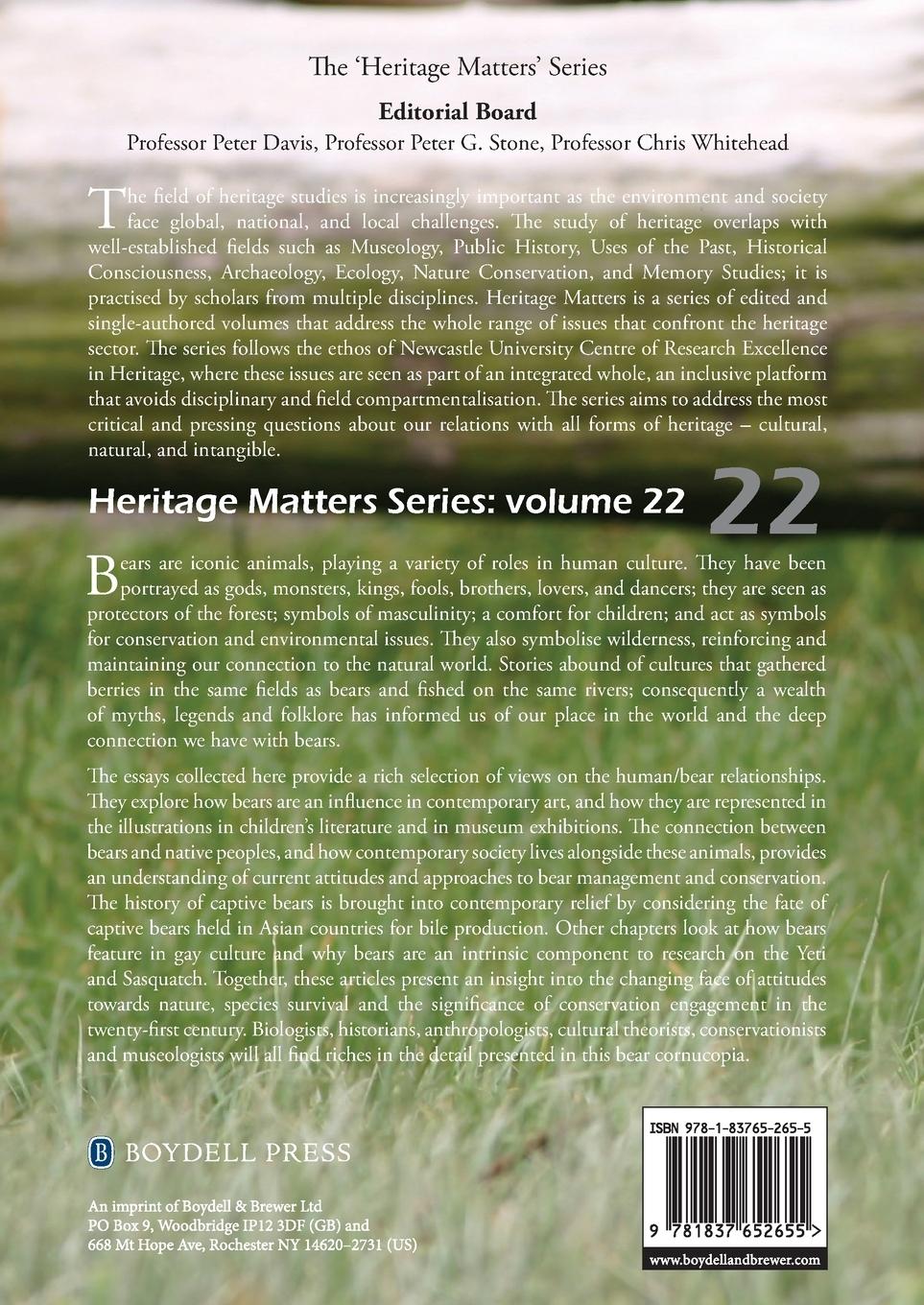 Rückseitencover The Bear: Culture, Nature, Heritage