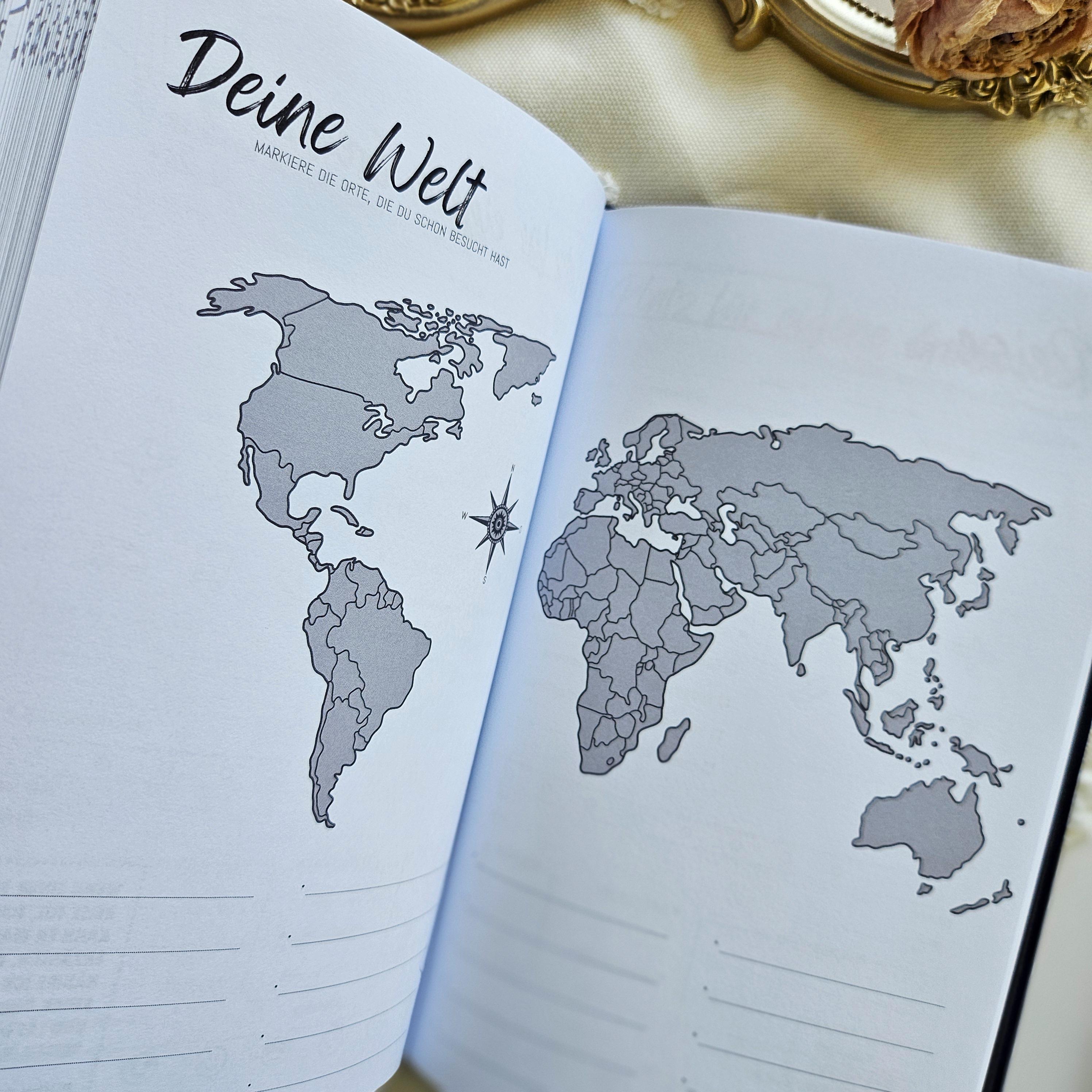 Beispielinhalt (Bild) Unterwegs Reise-Logbuch