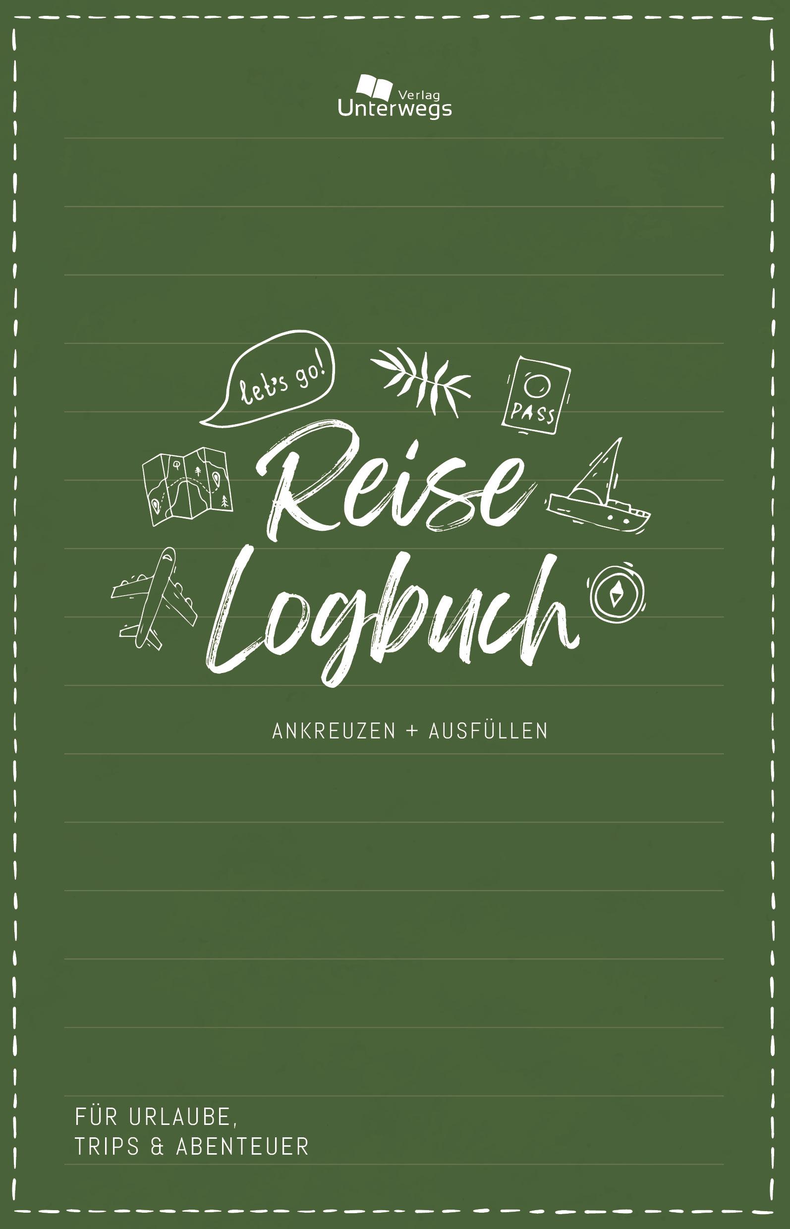 Vorderes Coverbild Unterwegs Reise-Logbuch