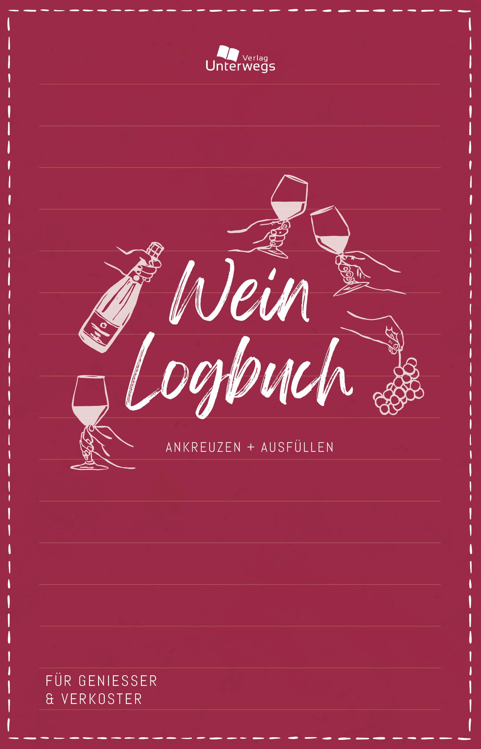 Vorderes Coverbild Unterwegs Wein-Logbuch