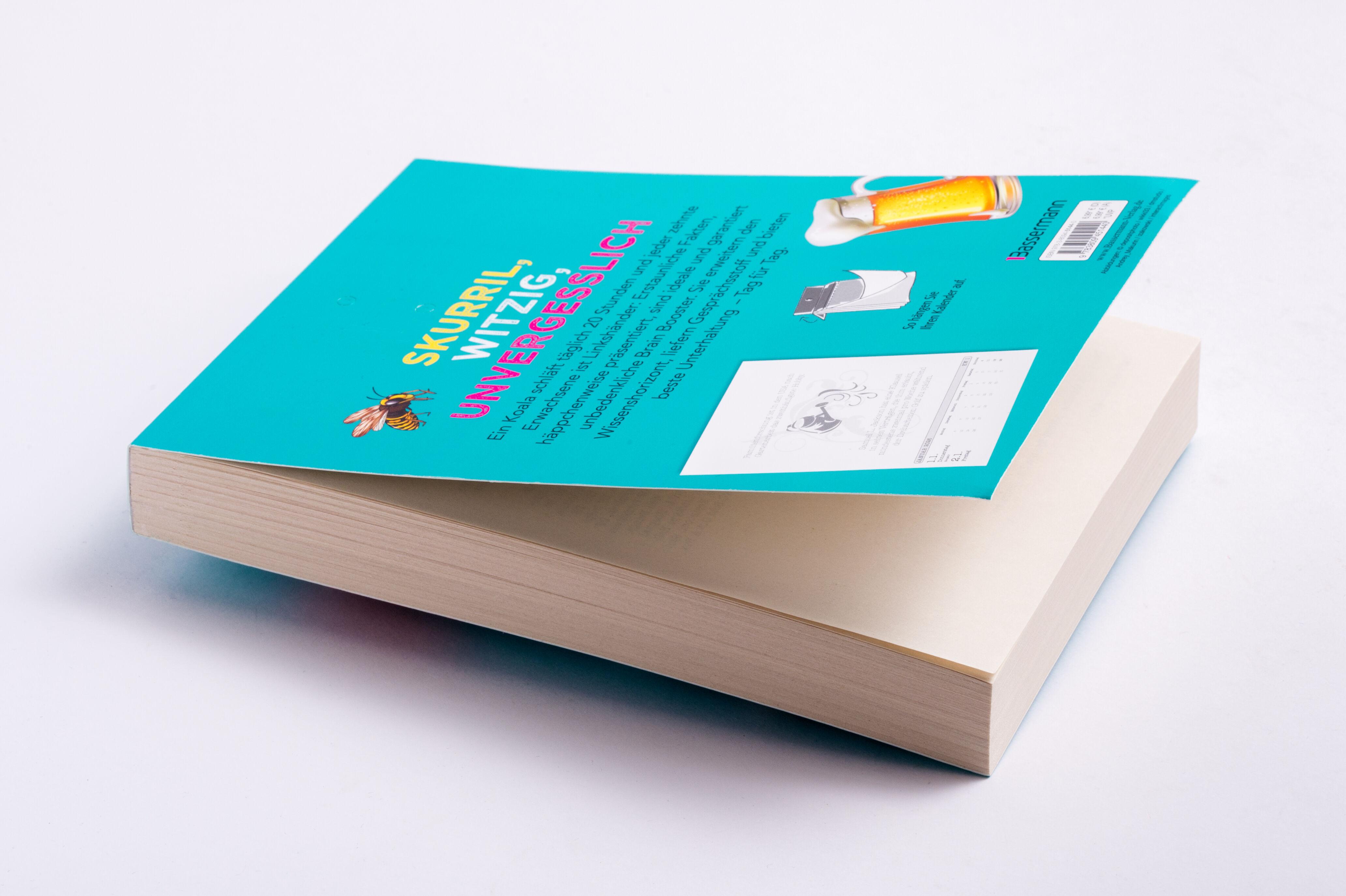 Beispielinhalt (Bild) Unnützes Wissen Kalender 2026. Der beliebte, aber überflüssige Abreißkalender