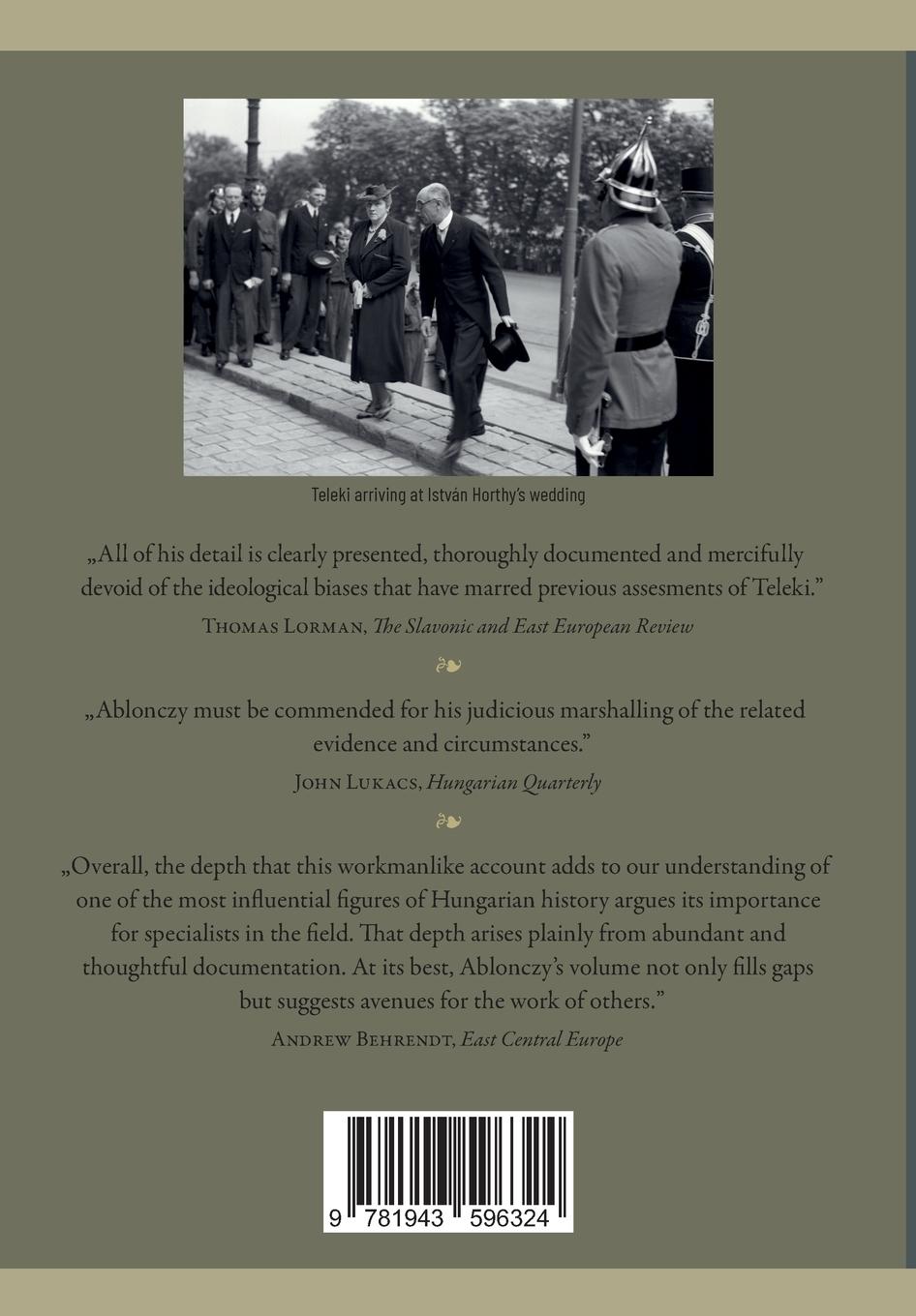 Rückseitencover Pál Teleki (1879-1941)