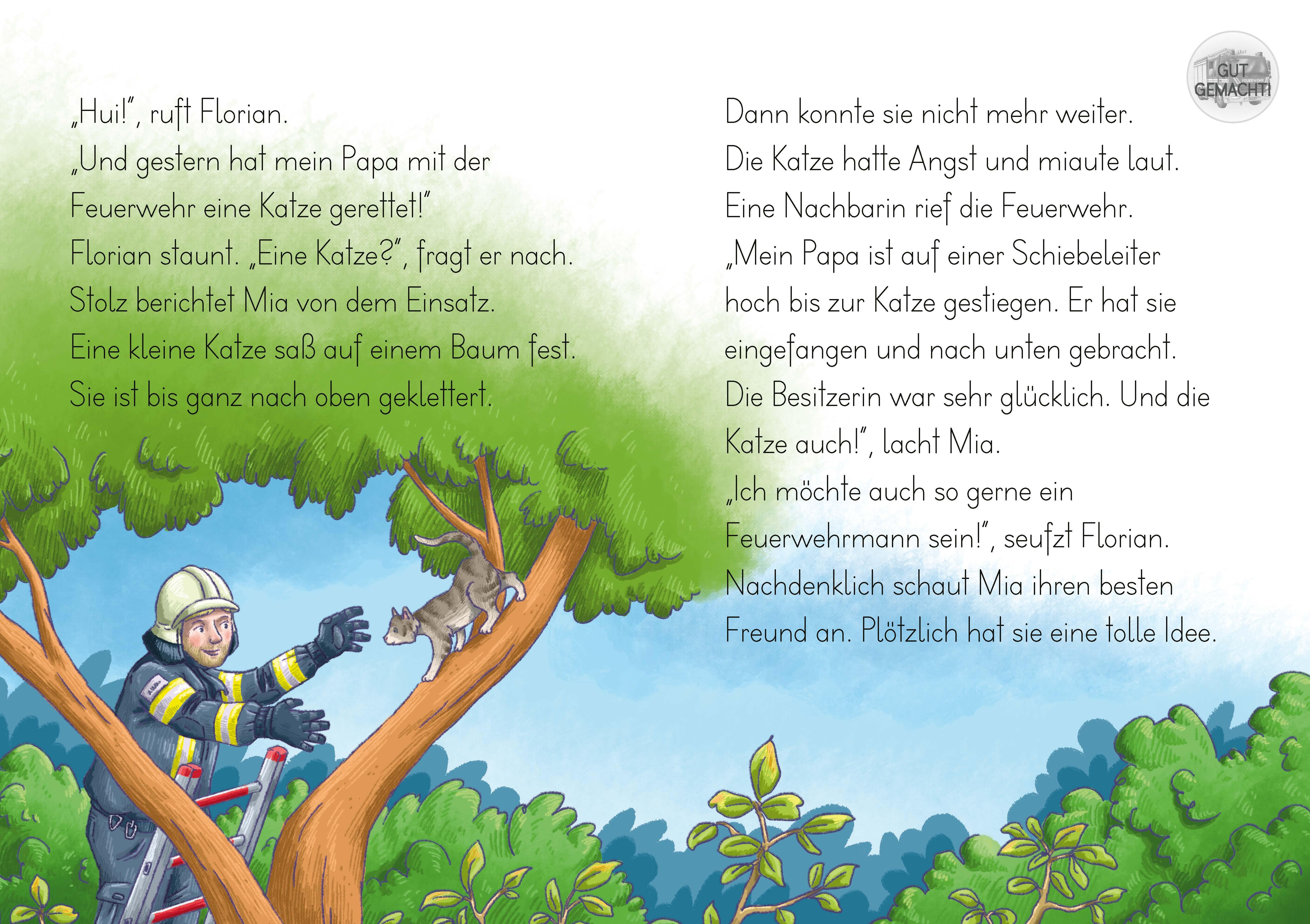Beispielinhalt (Bild) LESEZUG/2. Klasse - Lesestufe 2: Wasser marsch! Einsatz für die Feuerwehr