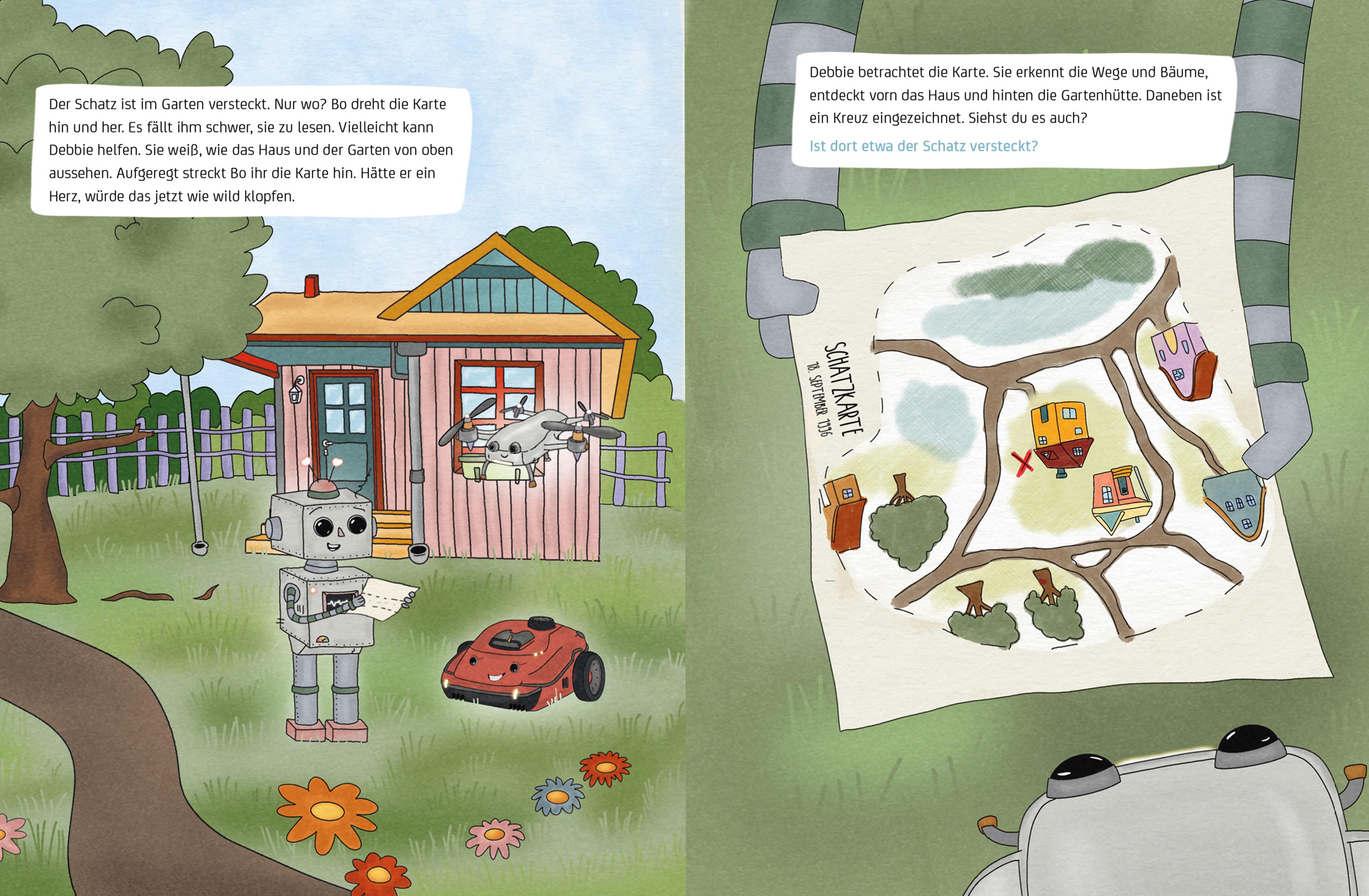 Beispielinhalt (Bild) Luke, Lionella & die Roboterbande. Die Schatzsuche