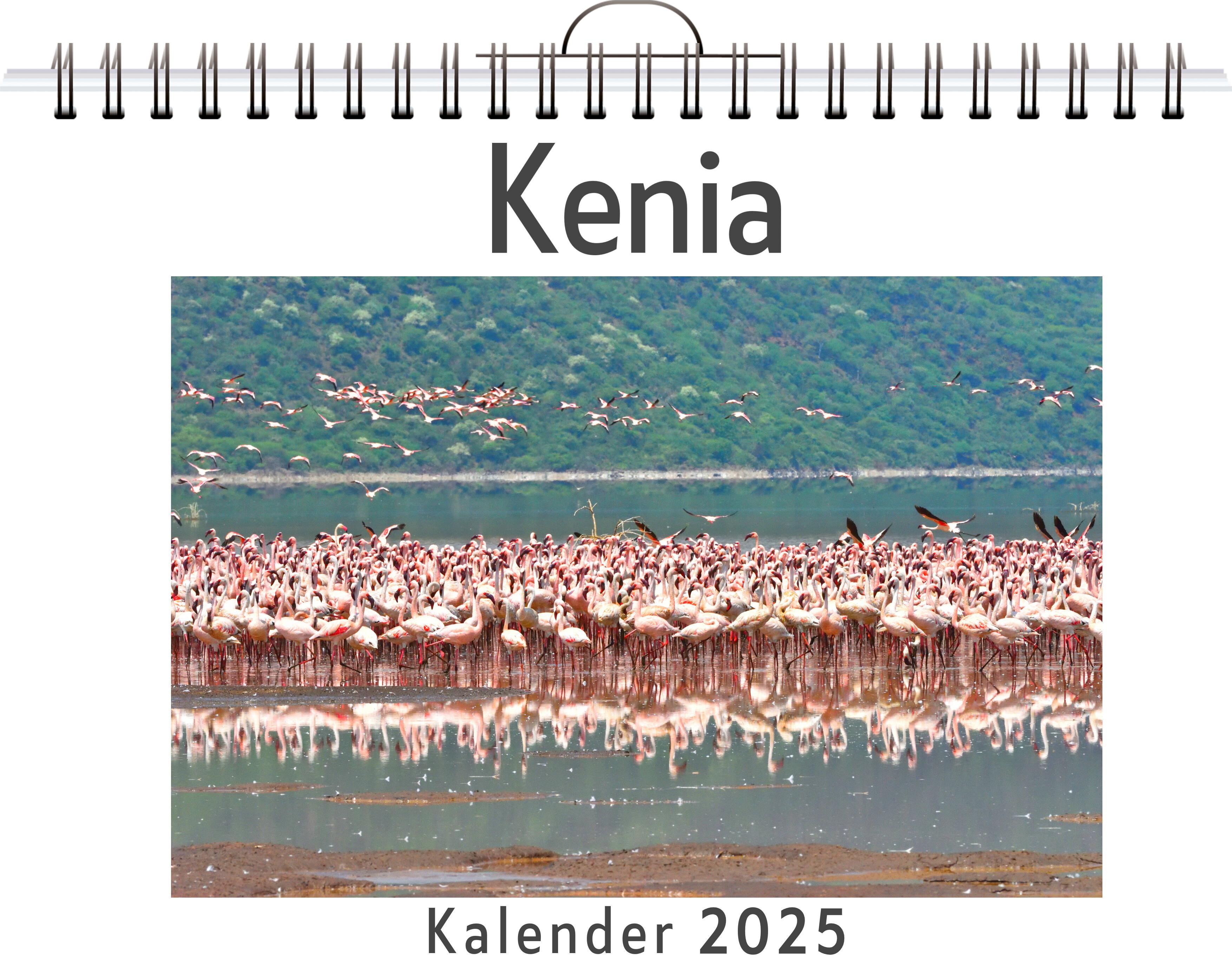 Vorderes Coverbild Kenia - (Wandkalender 2025, Kalender DIN A4 quer, Monatskalender im Querformat mit Kalendarium, das perfekte Geschenk)
