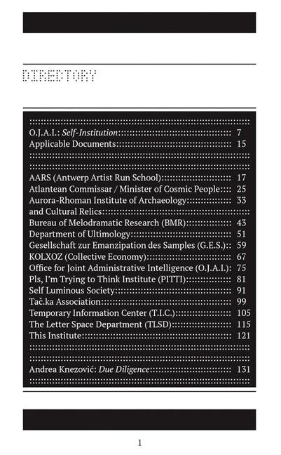 Vorderes Coverbild Self-Institution: Terminology Audit
