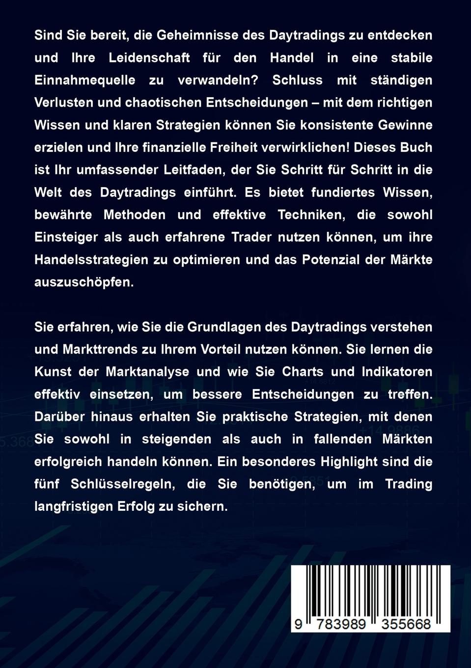 Rückseitencover Daytrading für Einsteiger - Das große Handbuch