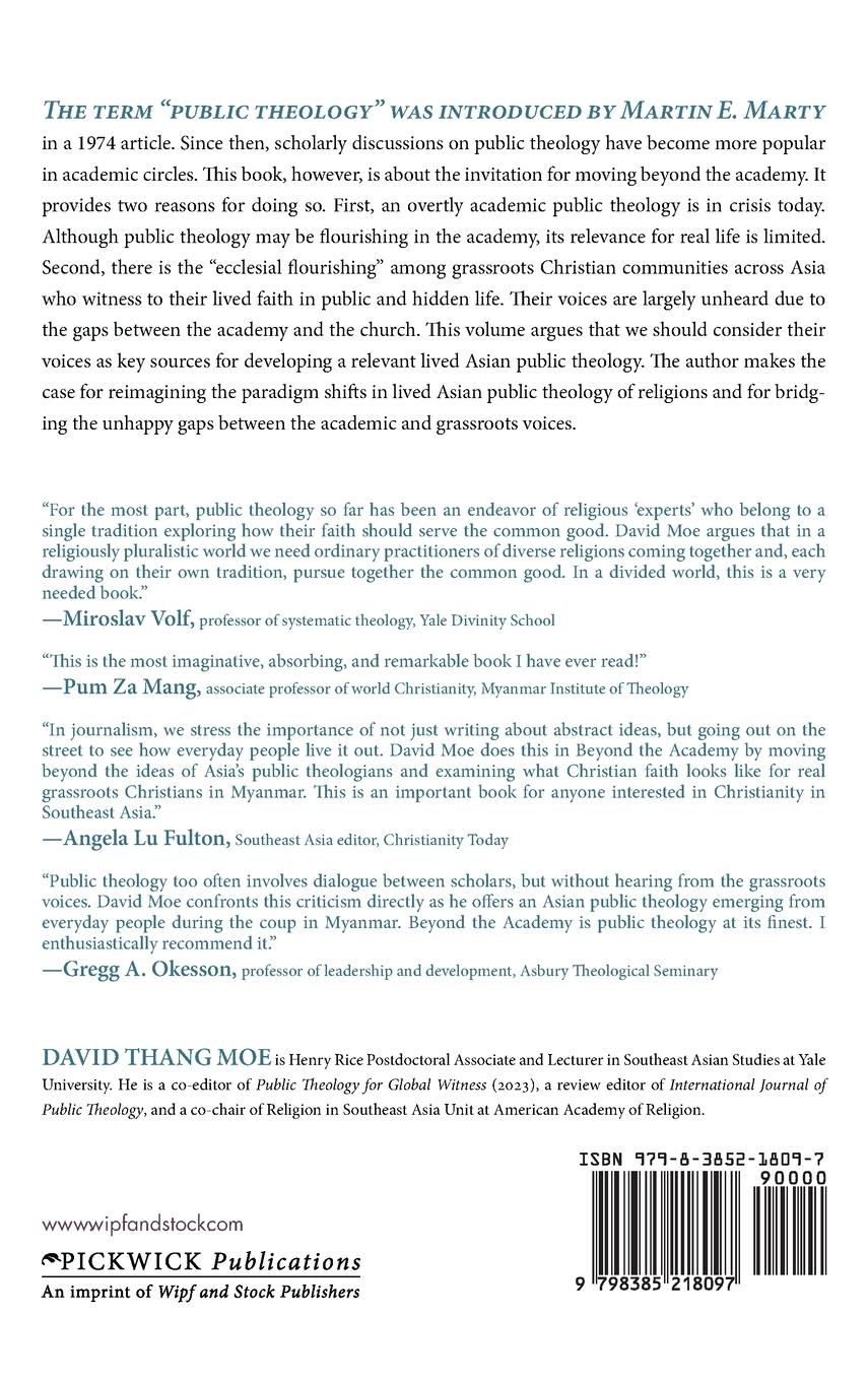 Rückseitencover Beyond the Academy