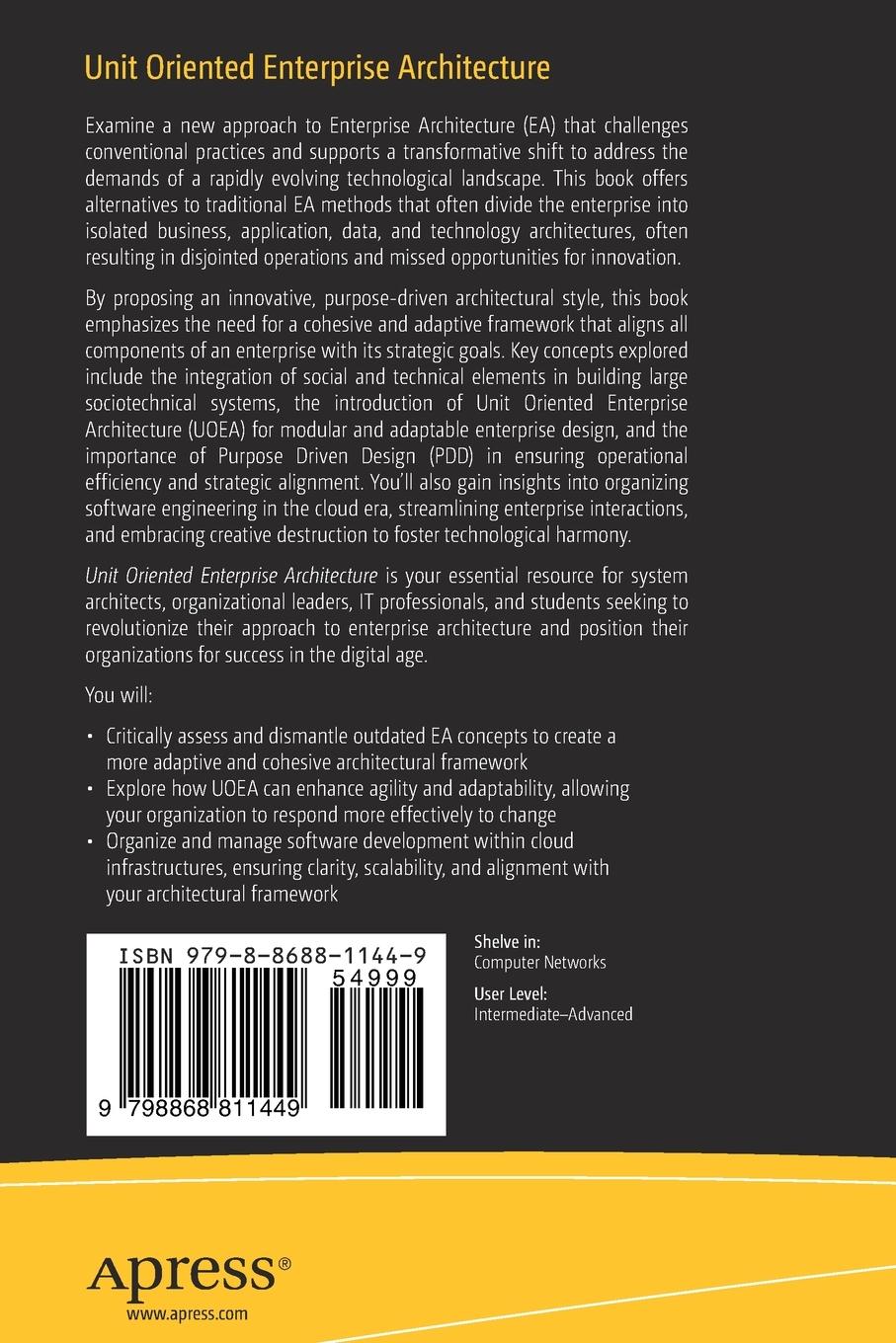 Rückseitencover Unit Oriented Enterprise Architecture