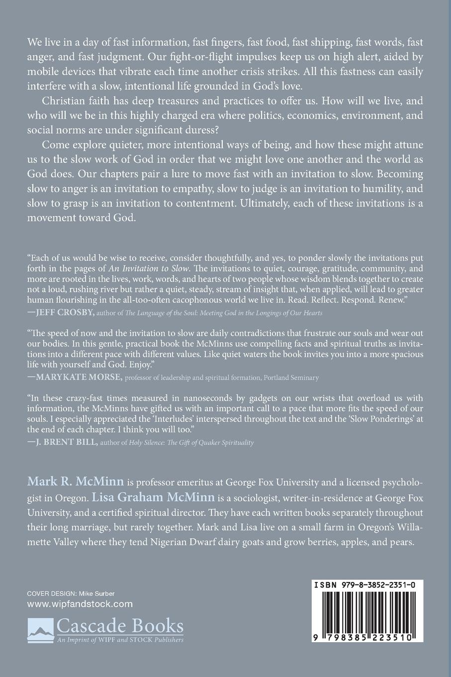 Rückseitencover An Invitation to Slow