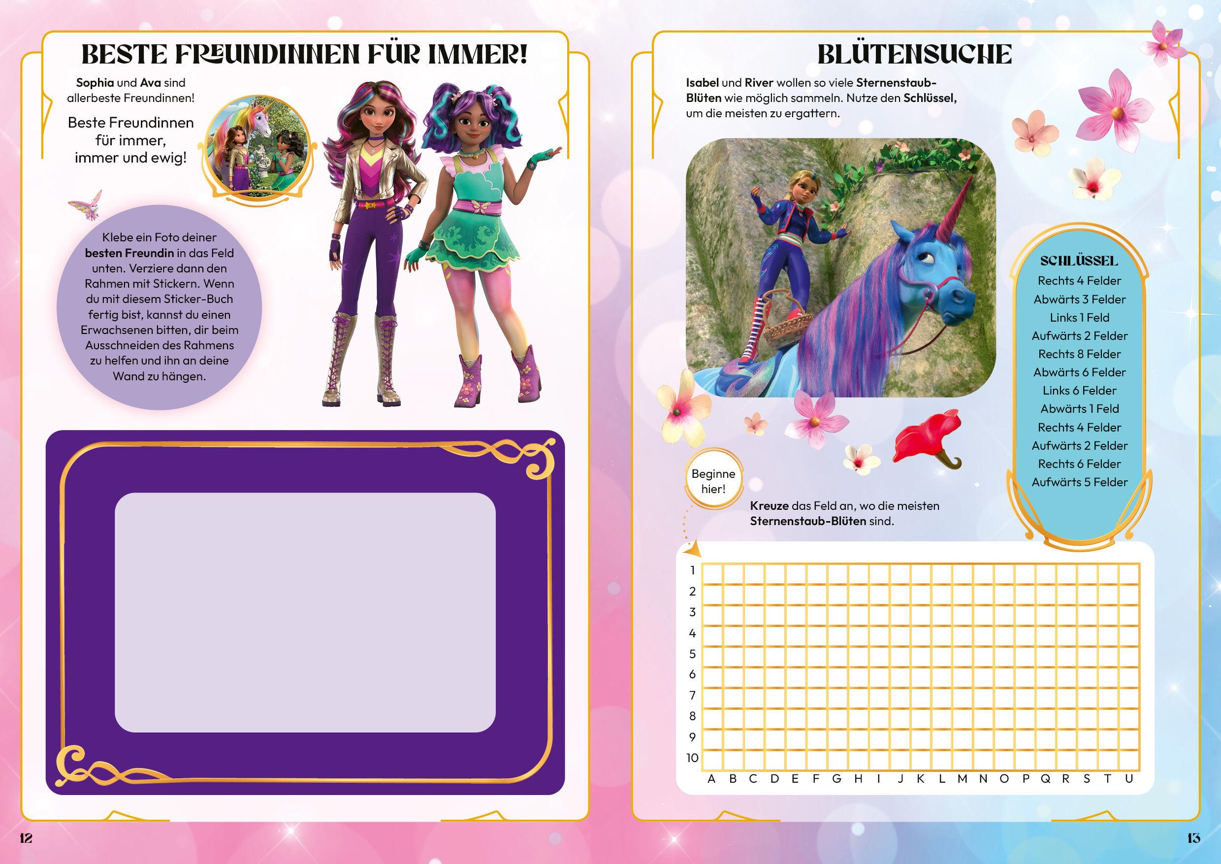 Beispielinhalt (Bild) Unicorn Academy - Stickerbuch