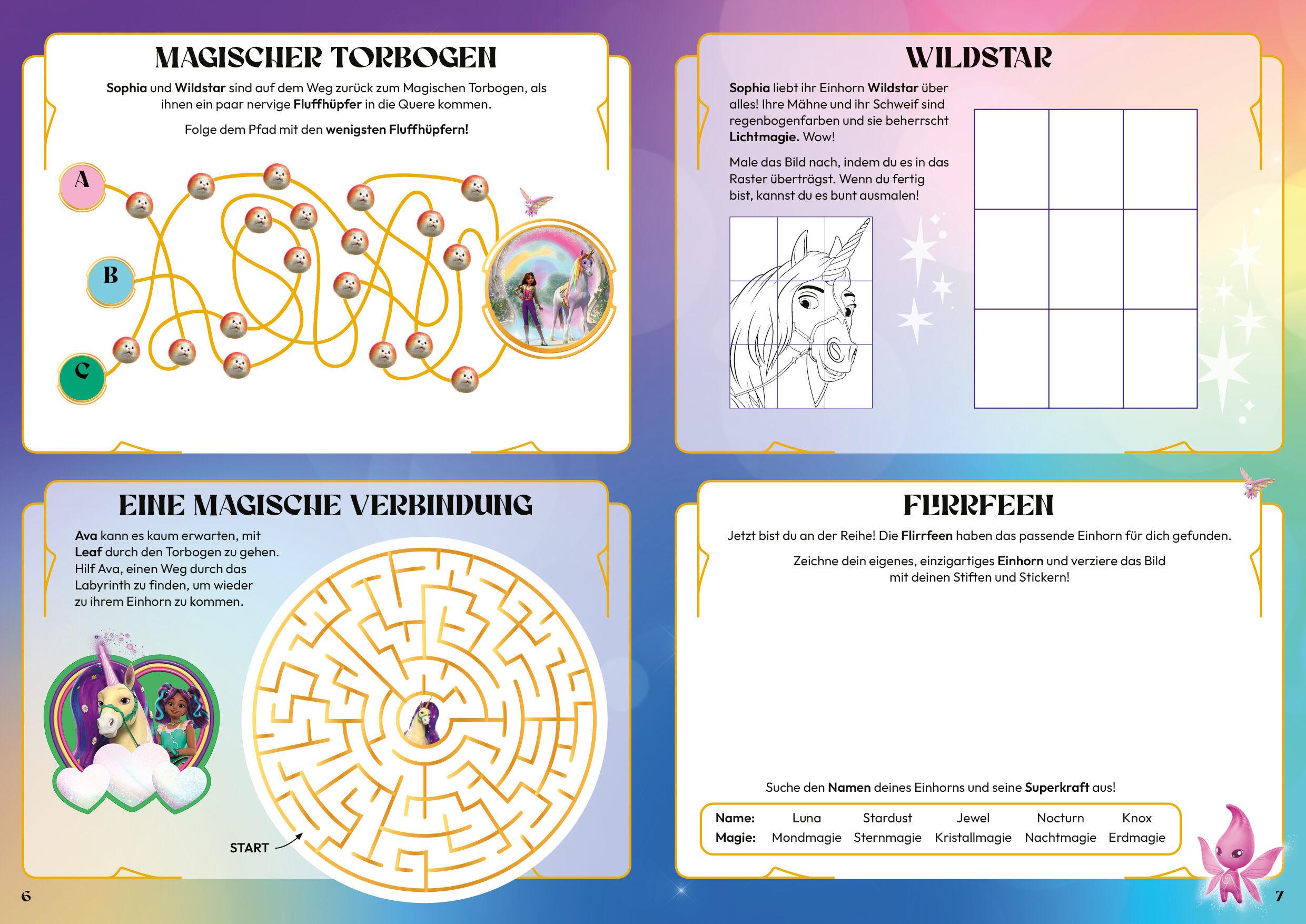 Beispielinhalt (Bild) Unicorn Academy - Stickerbuch