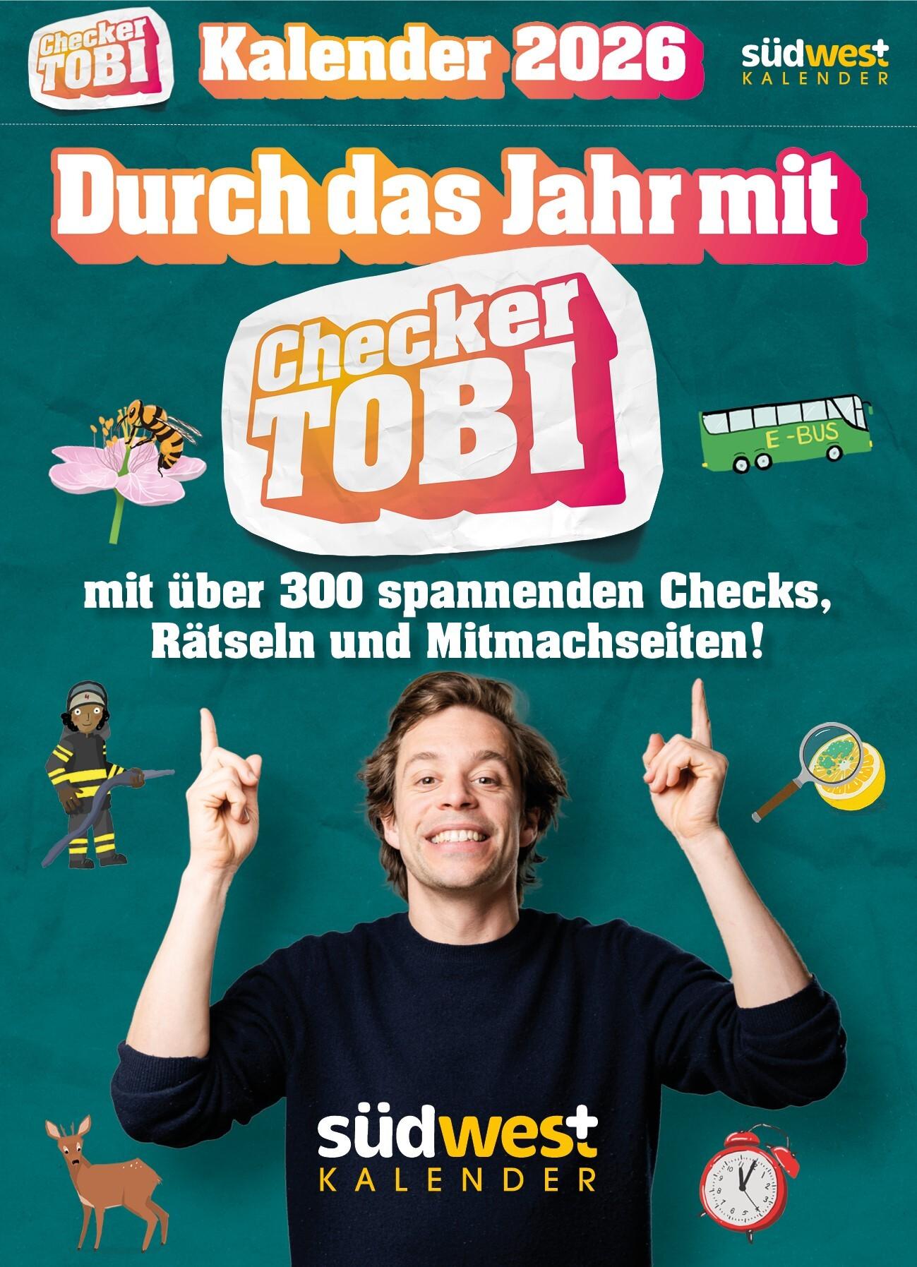 Vorderes Coverbild Checker Tobi 2026: Tagesabreißkalender mit über 300 spannenden Checks zum Aufstellen oder Aufhängen