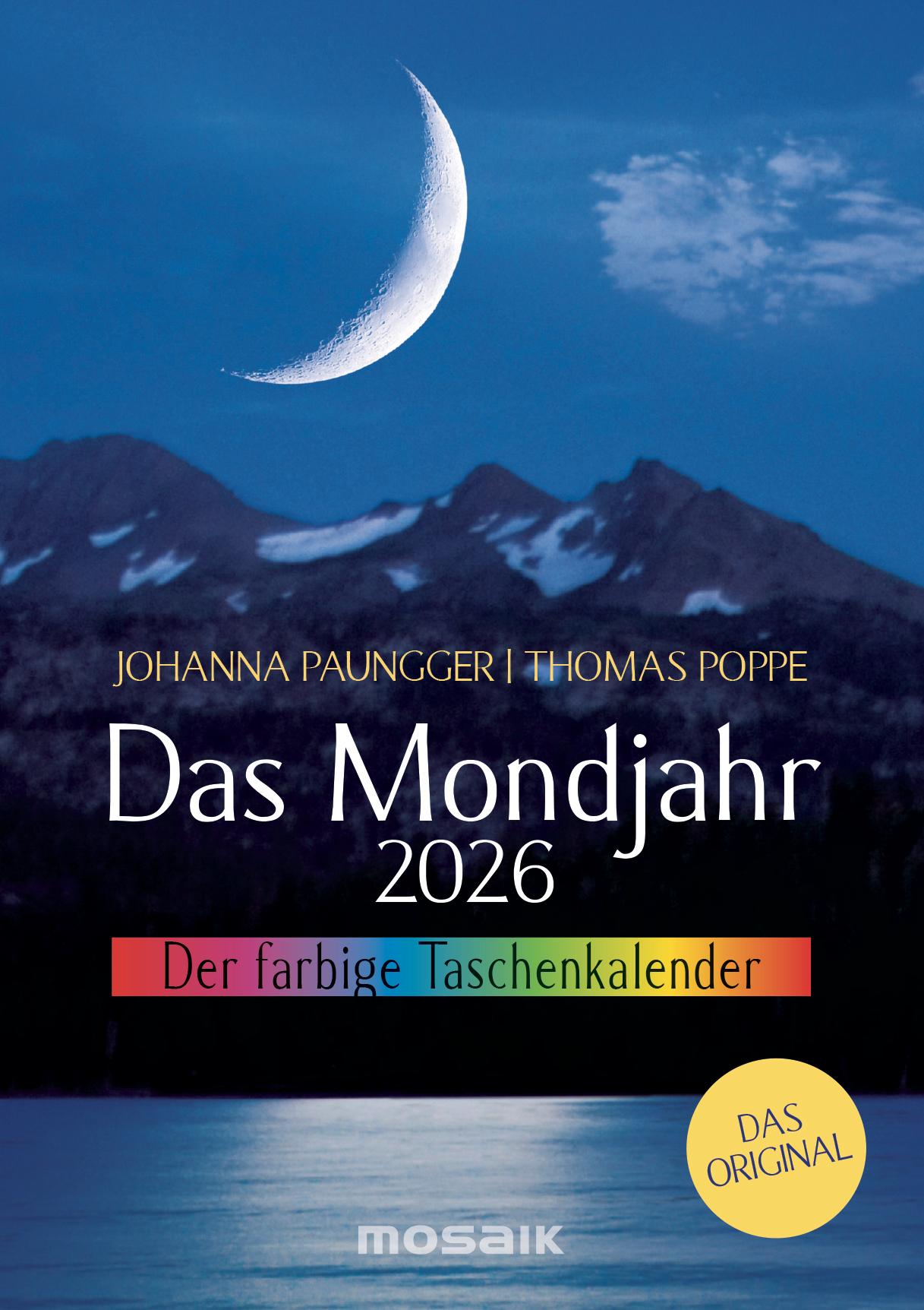 Vorderes Coverbild Das Mondjahr 2026 - Der farbige Taschenkalender