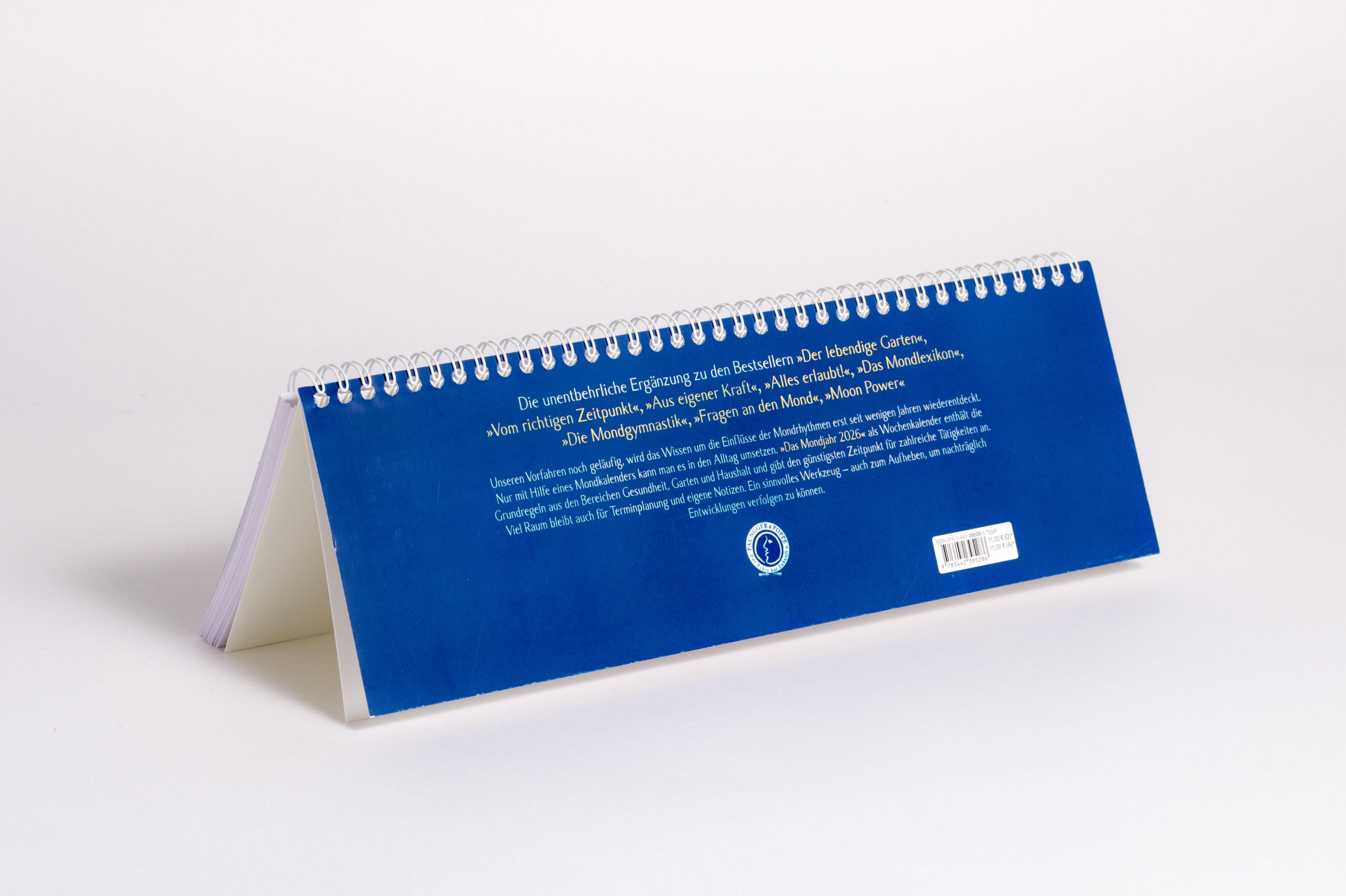 Beispielinhalt (Bild) Das Mondjahr 2026 - Wochenkalender