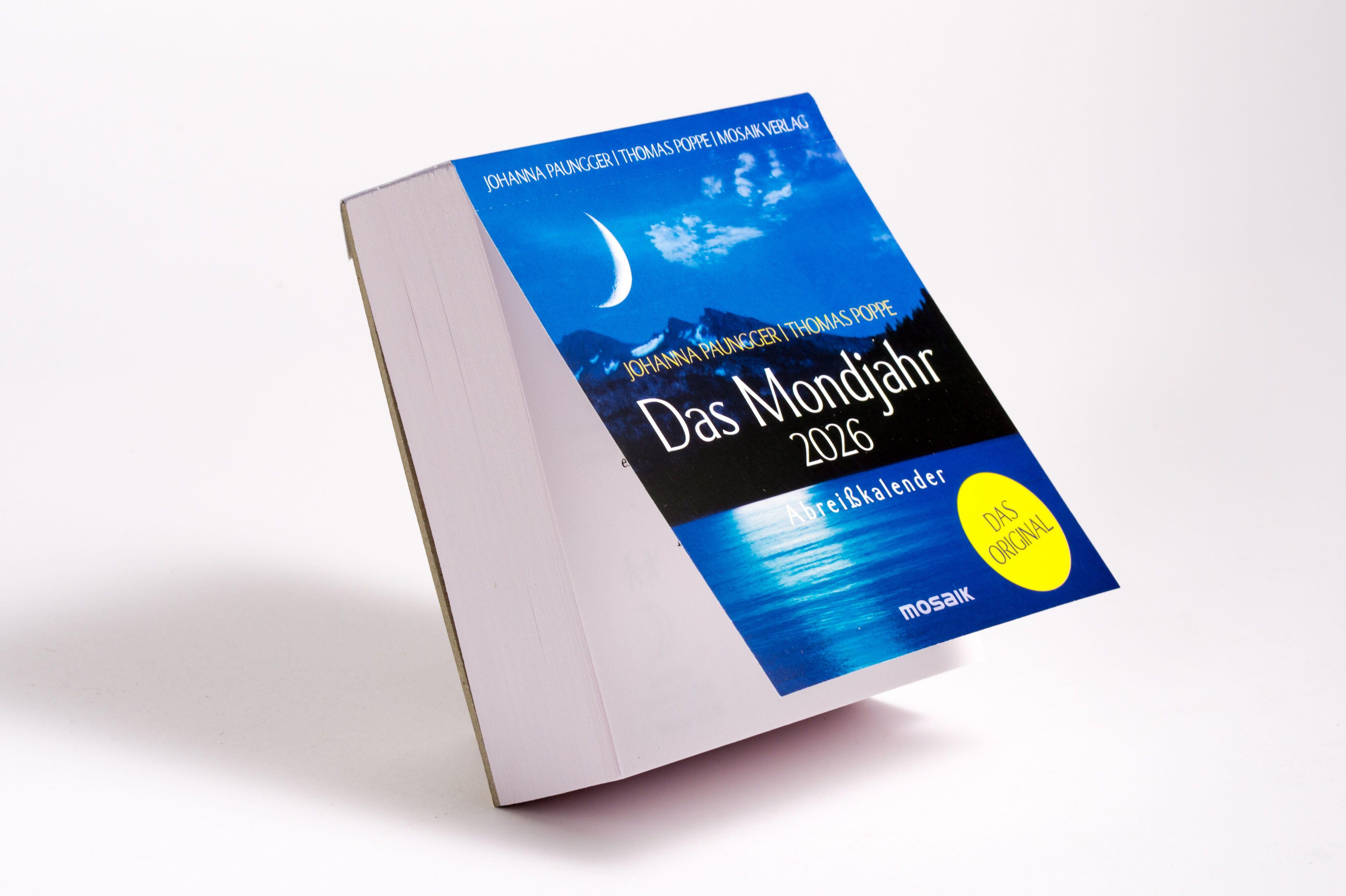 Beispielinhalt (Bild) Das Mondjahr 2026 - Abreißkalender