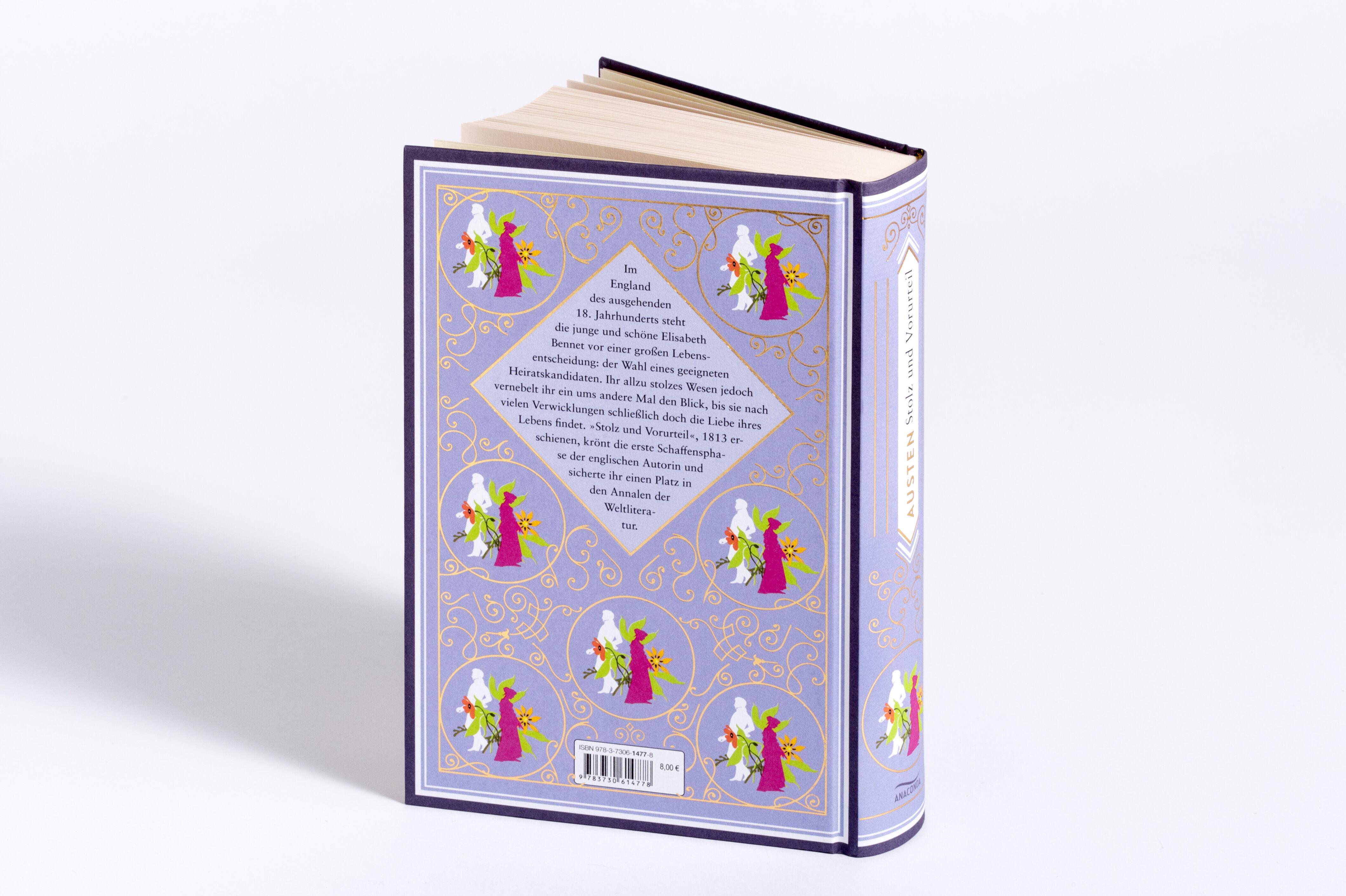 Beispielinhalt (Bild) Jane Austen, Stolz und Vorurteil. Schmuckausgabe mit Goldprägung