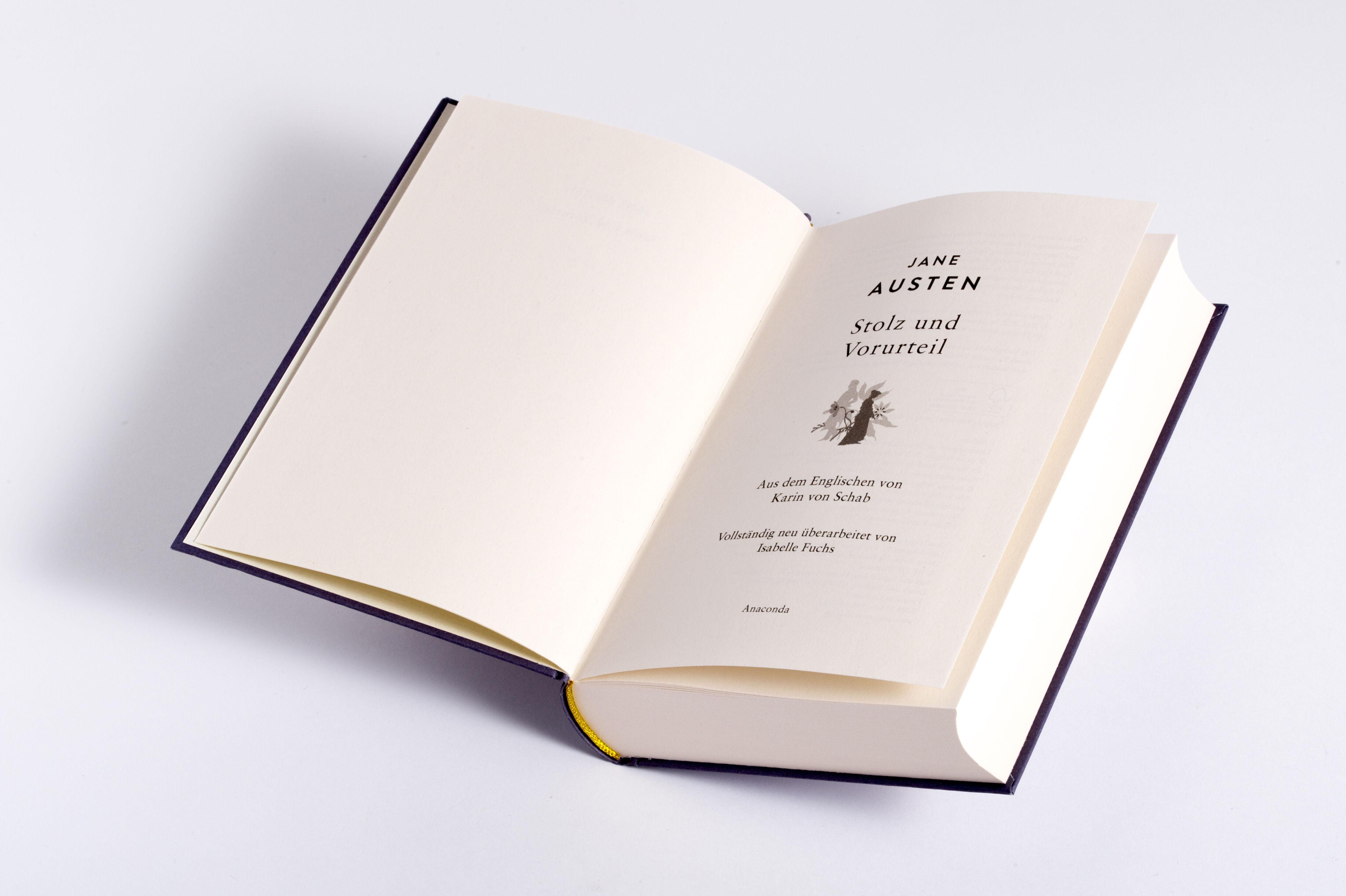 Beispielinhalt (Bild) Jane Austen, Stolz und Vorurteil. Schmuckausgabe mit Goldprägung