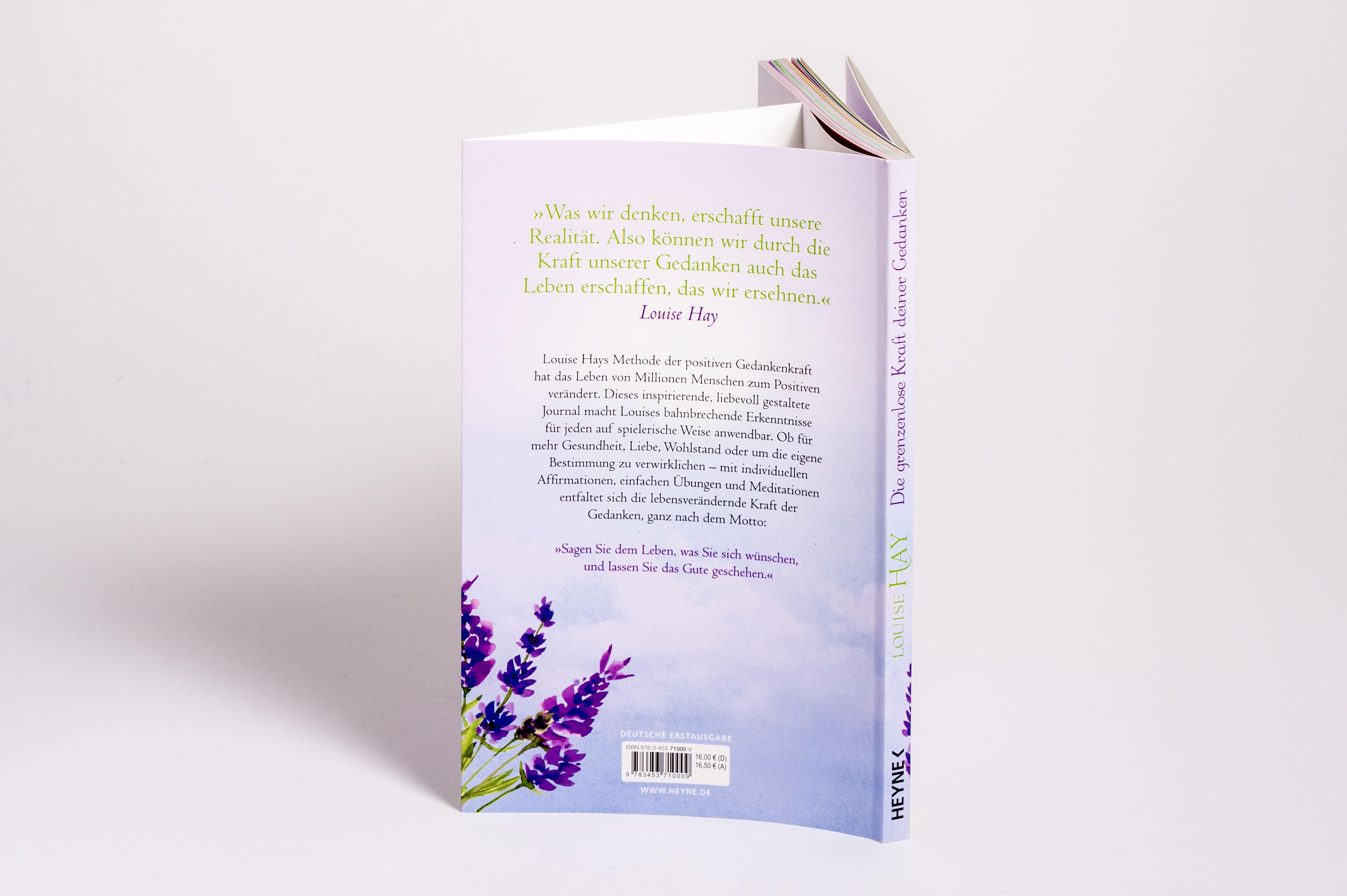 Beispielinhalt (Bild) Die grenzenlose Kraft deiner Gedanken. Das Affirmations-Journal