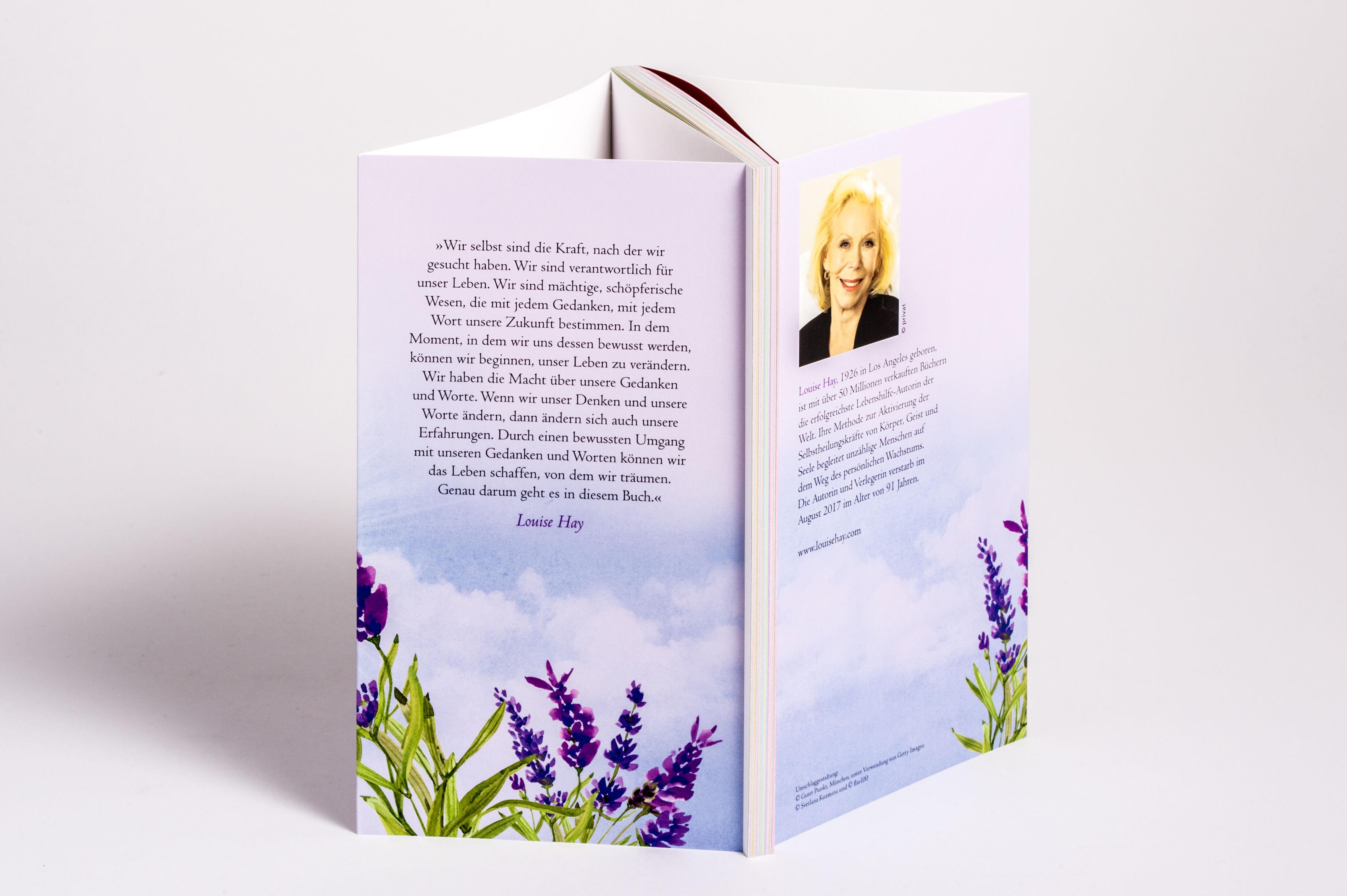 Beispielinhalt (Bild) Die grenzenlose Kraft deiner Gedanken. Das Affirmations-Journal