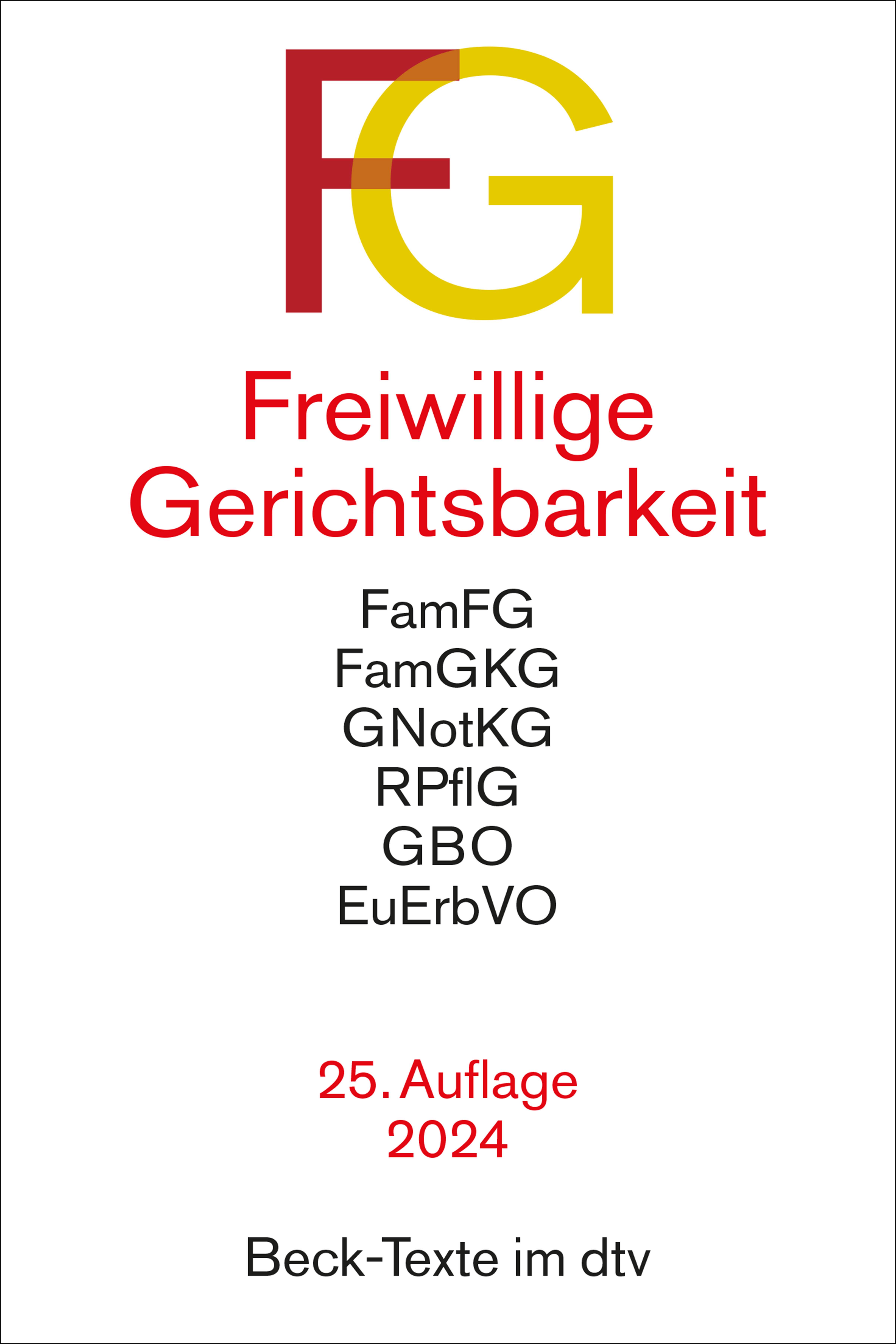 Vorderes Coverbild Freiwillige Gerichtsbarkeit. FG
