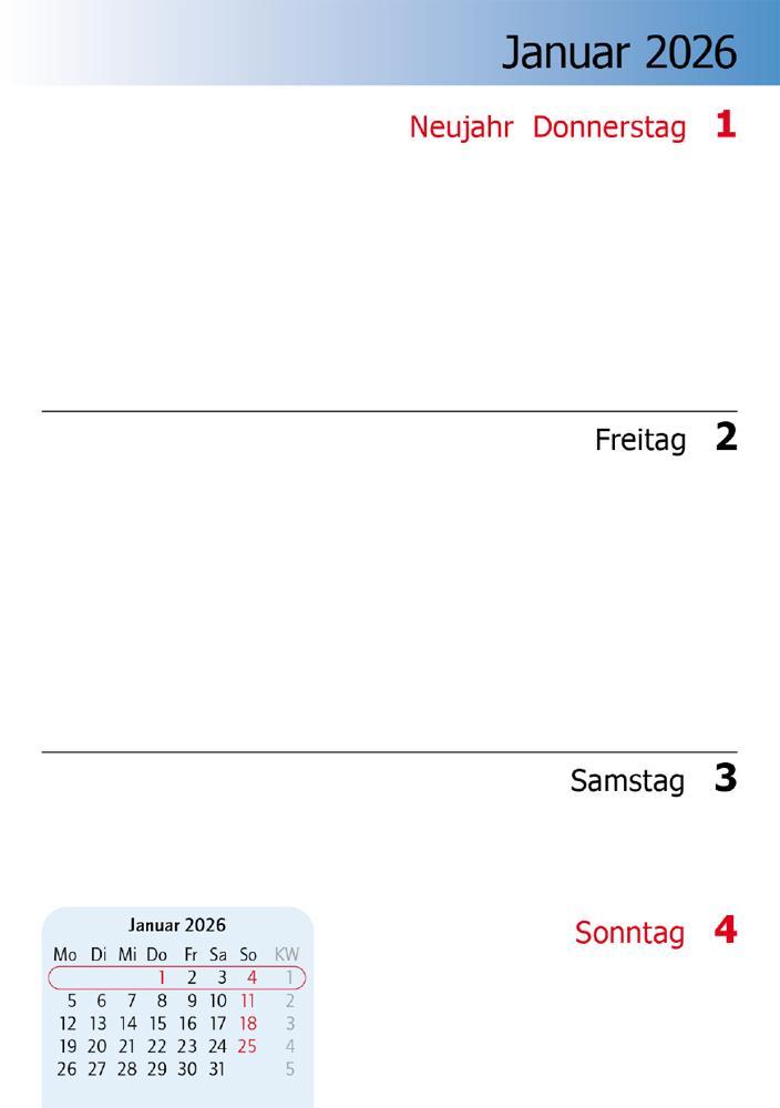 Beispielinhalt (Bild) Uli Stein Taschenkalender 2026