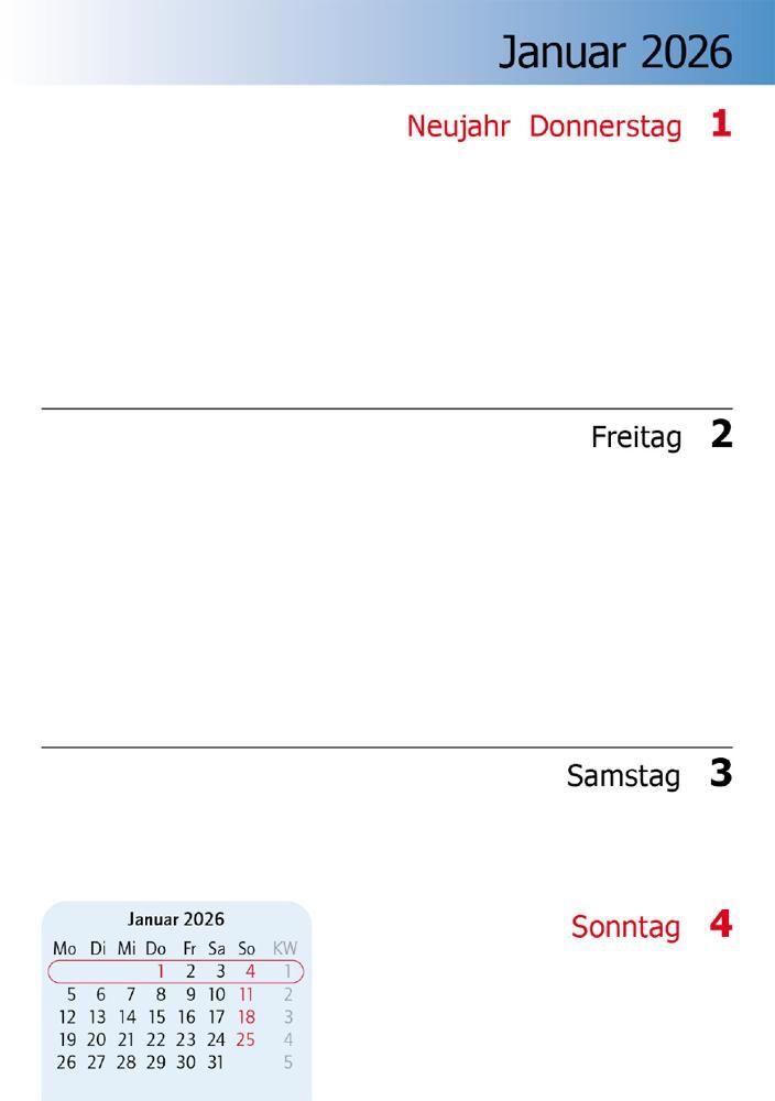 Beispielinhalt (Bild) Uli Stein Taschenkalender 2026