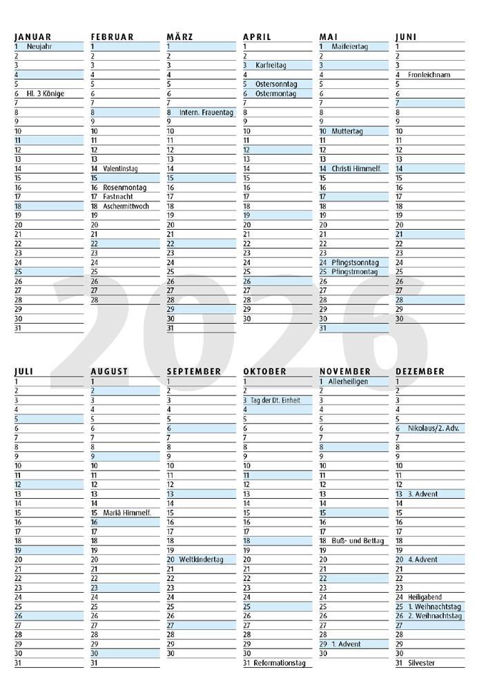 Beispielinhalt (Bild) Uli Stein Taschenkalender 2026
