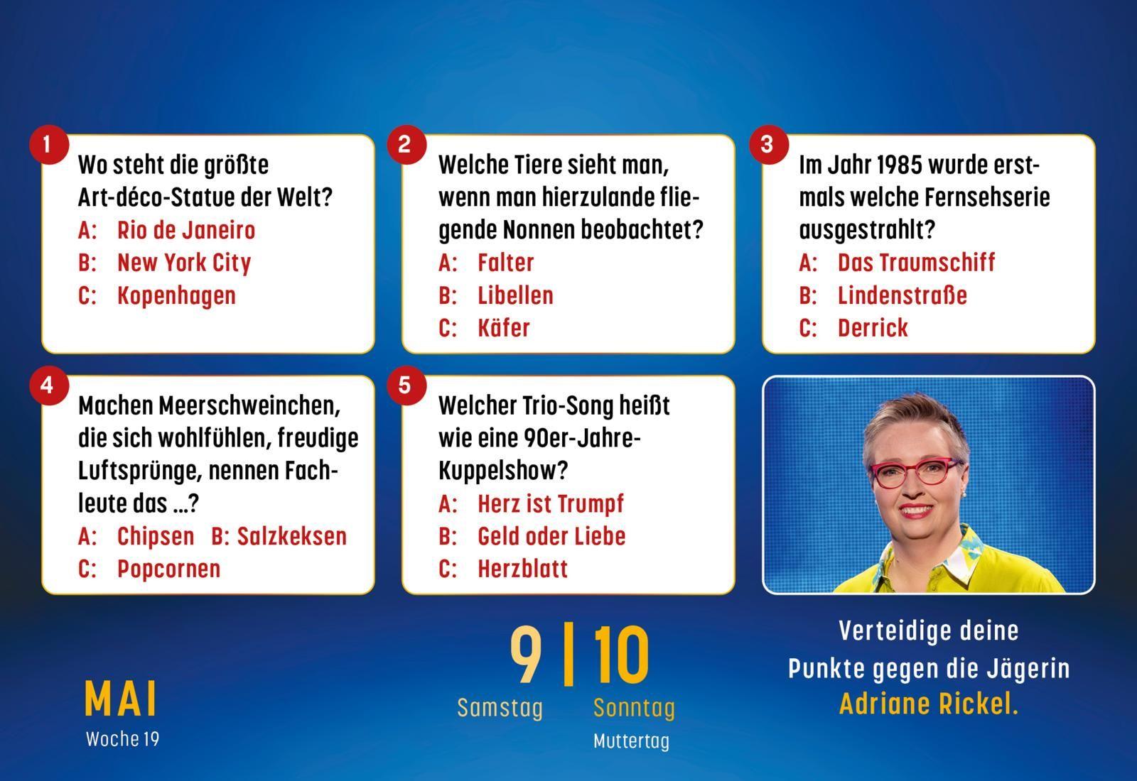 Beispielinhalt (Bild) Gefragt Gejagt - Tagesabreißkalender 2026
