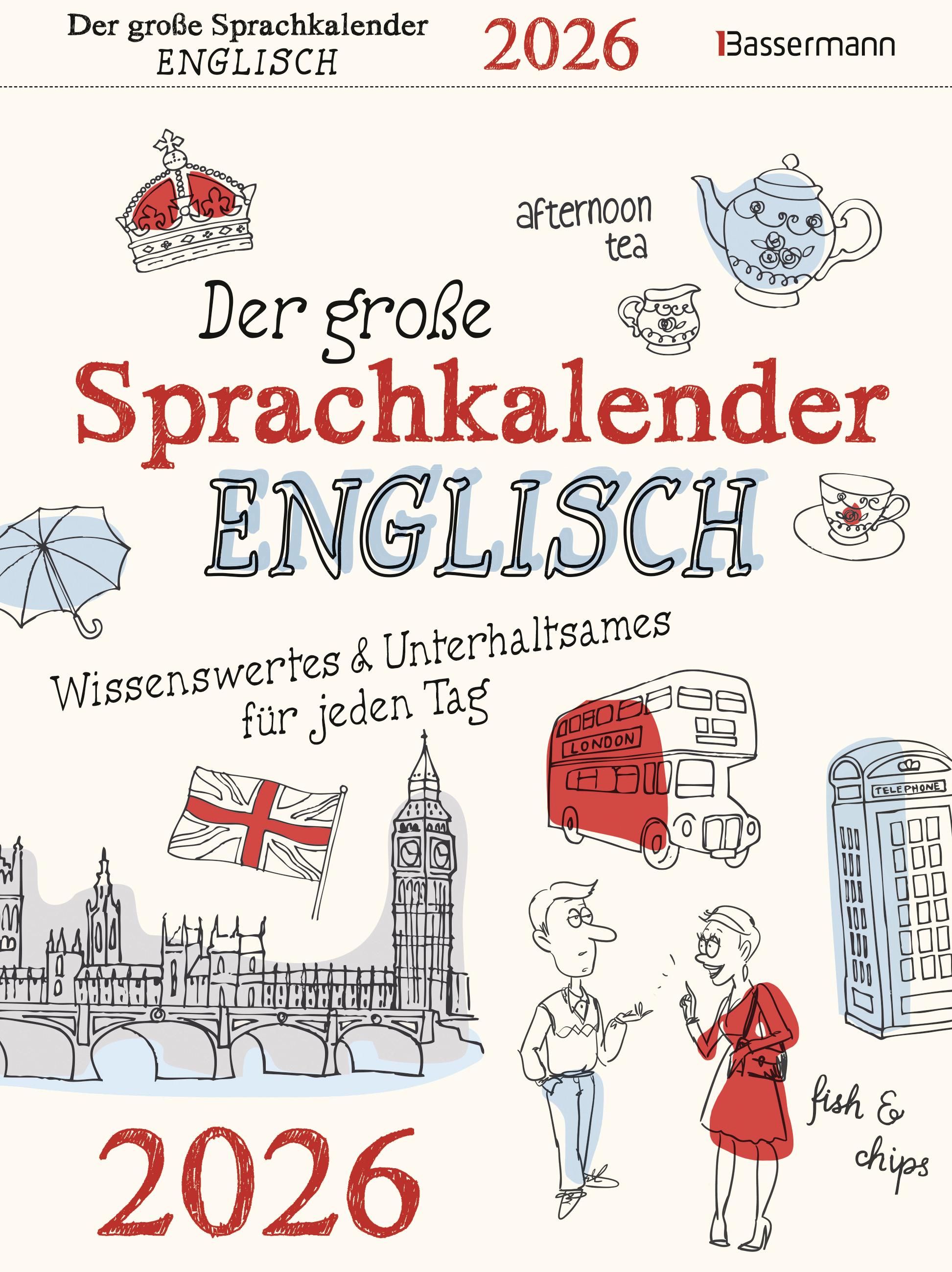 Vorderes Coverbild Der große Sprachkalender Englisch 2026