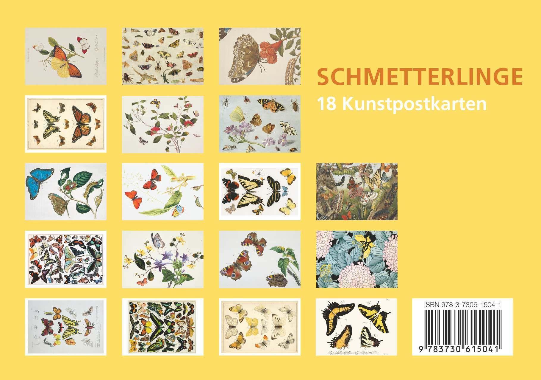 Beispielinhalt (Bild) Postkarten-Set Schmetterlinge