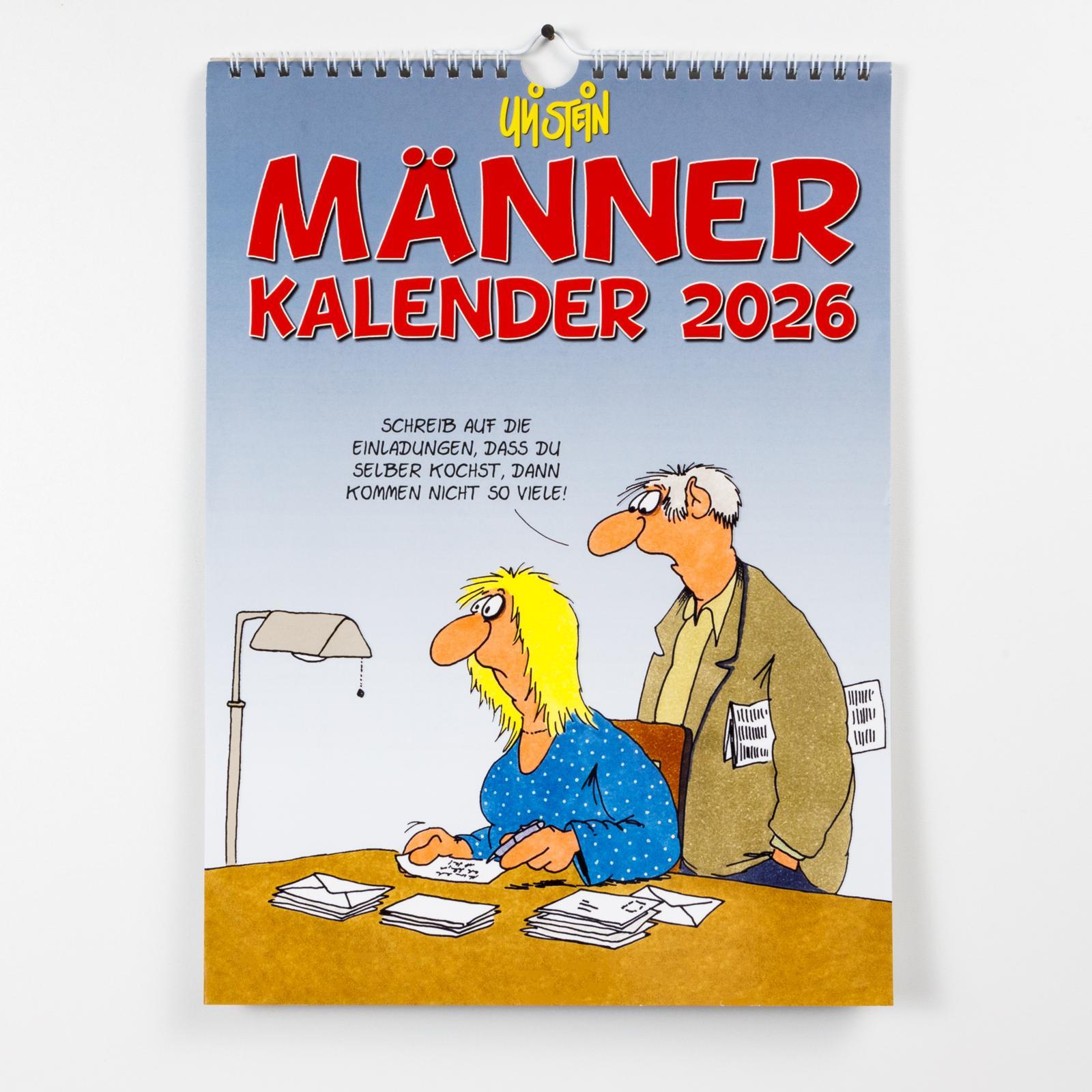 Beispielinhalt (Bild) Uli Stein Männer Kalender 2026: Monatskalender für die Wand