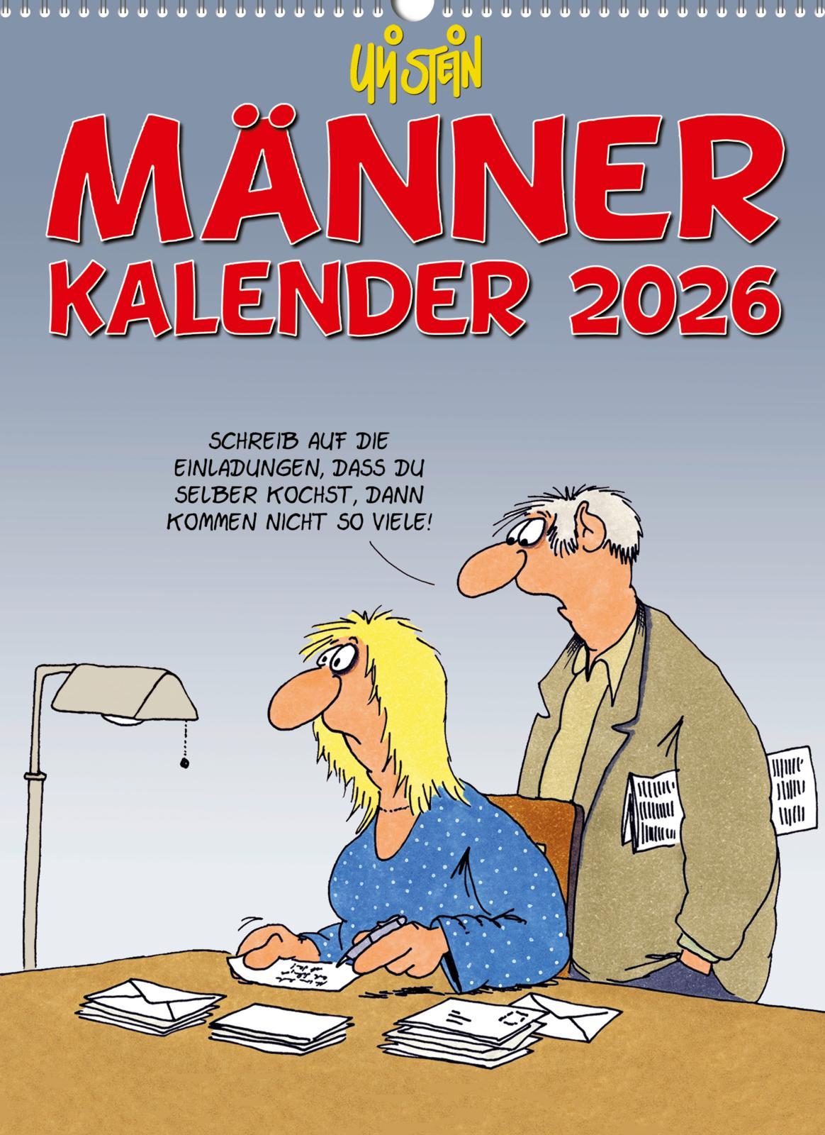 Vorderes Coverbild Uli Stein Männer Kalender 2026: Monatskalender für die Wand
