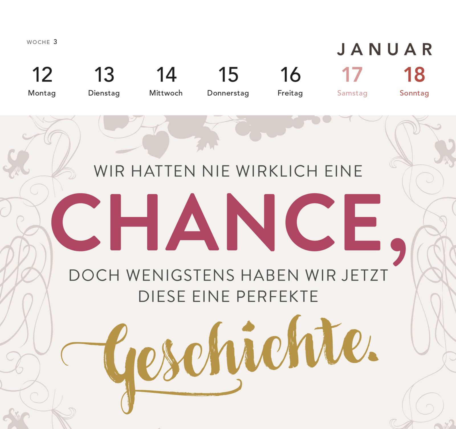 Beispielinhalt (Bild) I burn for you - Romance-Postkartenkalender 2026