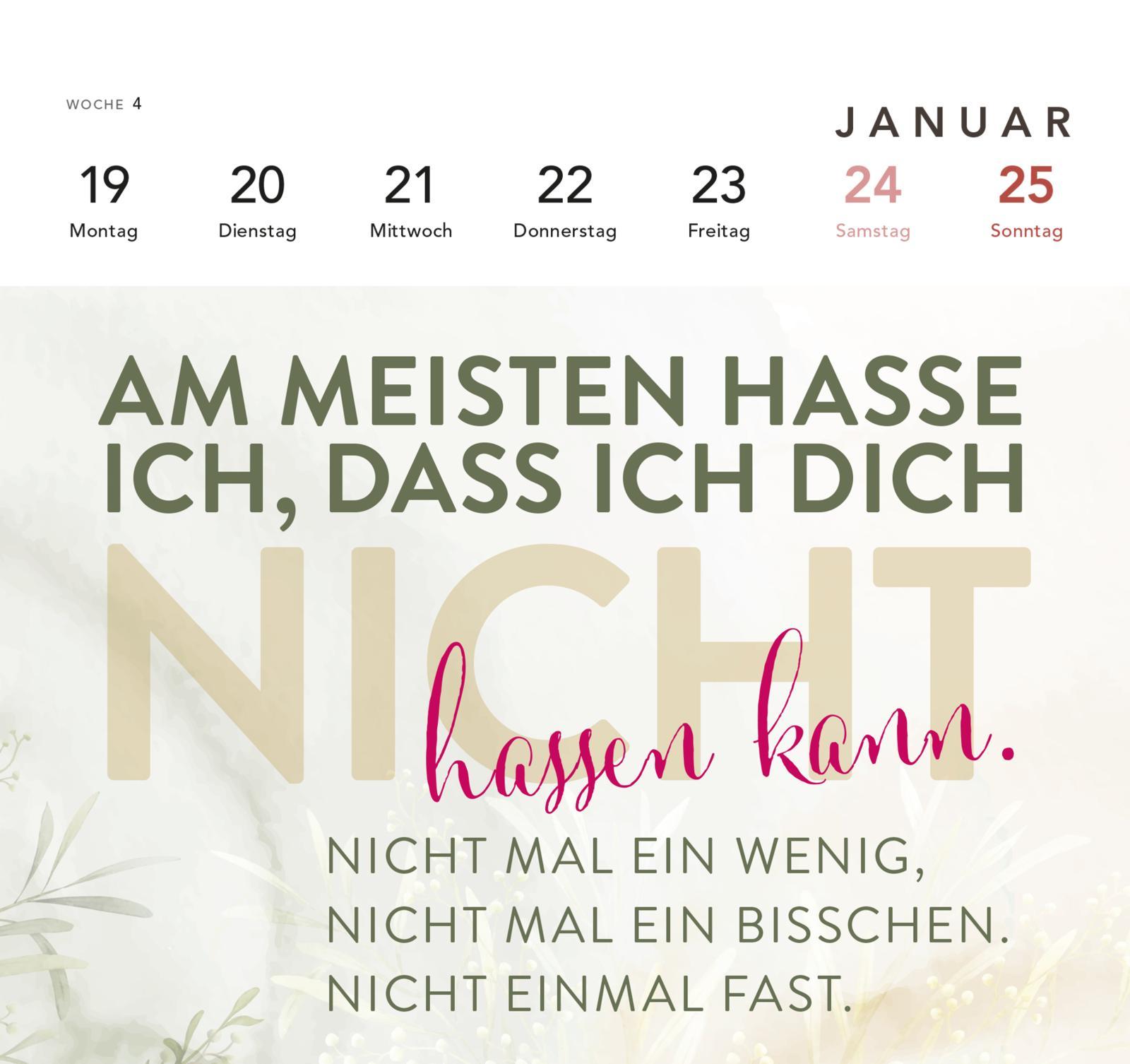 Beispielinhalt (Bild) I burn for you - Romance-Postkartenkalender 2026