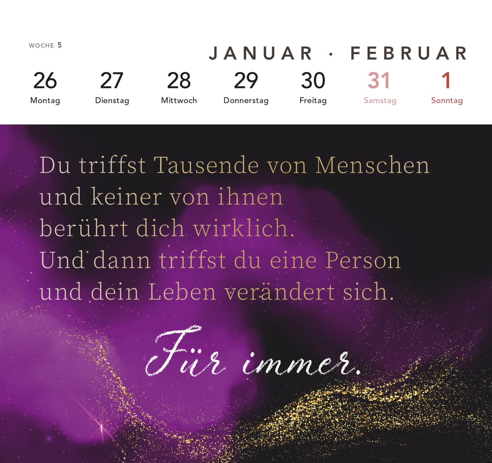 Beispielinhalt (Bild) I burn for you - Romance-Postkartenkalender 2026