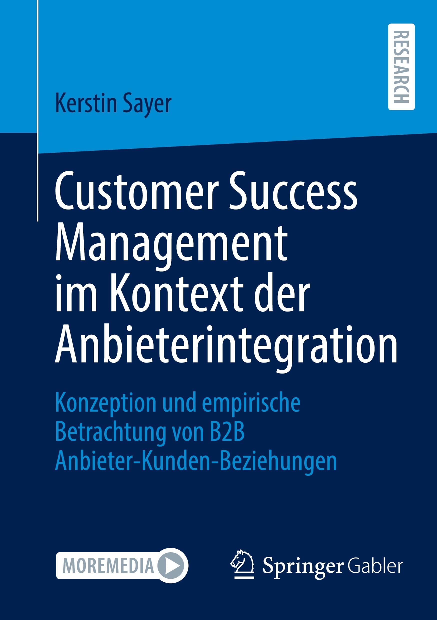 Vorderes Coverbild Customer Success Management im Kontext der Anbieterintegration