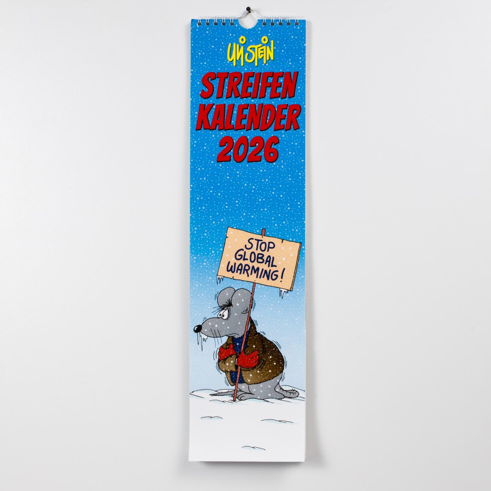 Beispielinhalt (Bild) Uli Stein Streifenkalender 2026: Monatskalender für die Wand
