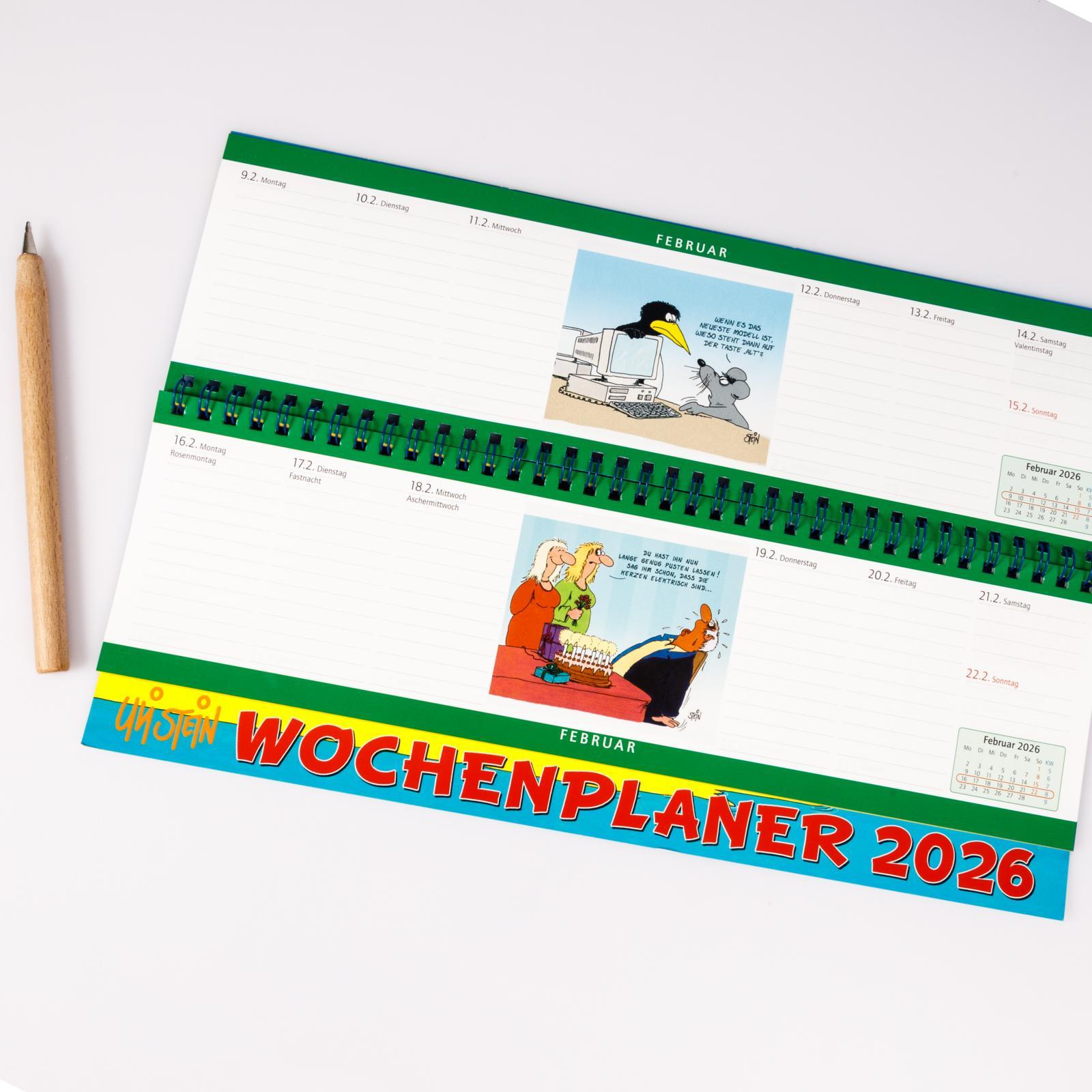 Beispielinhalt (Bild) Uli Stein Wochenplaner 2026: Tischkalender