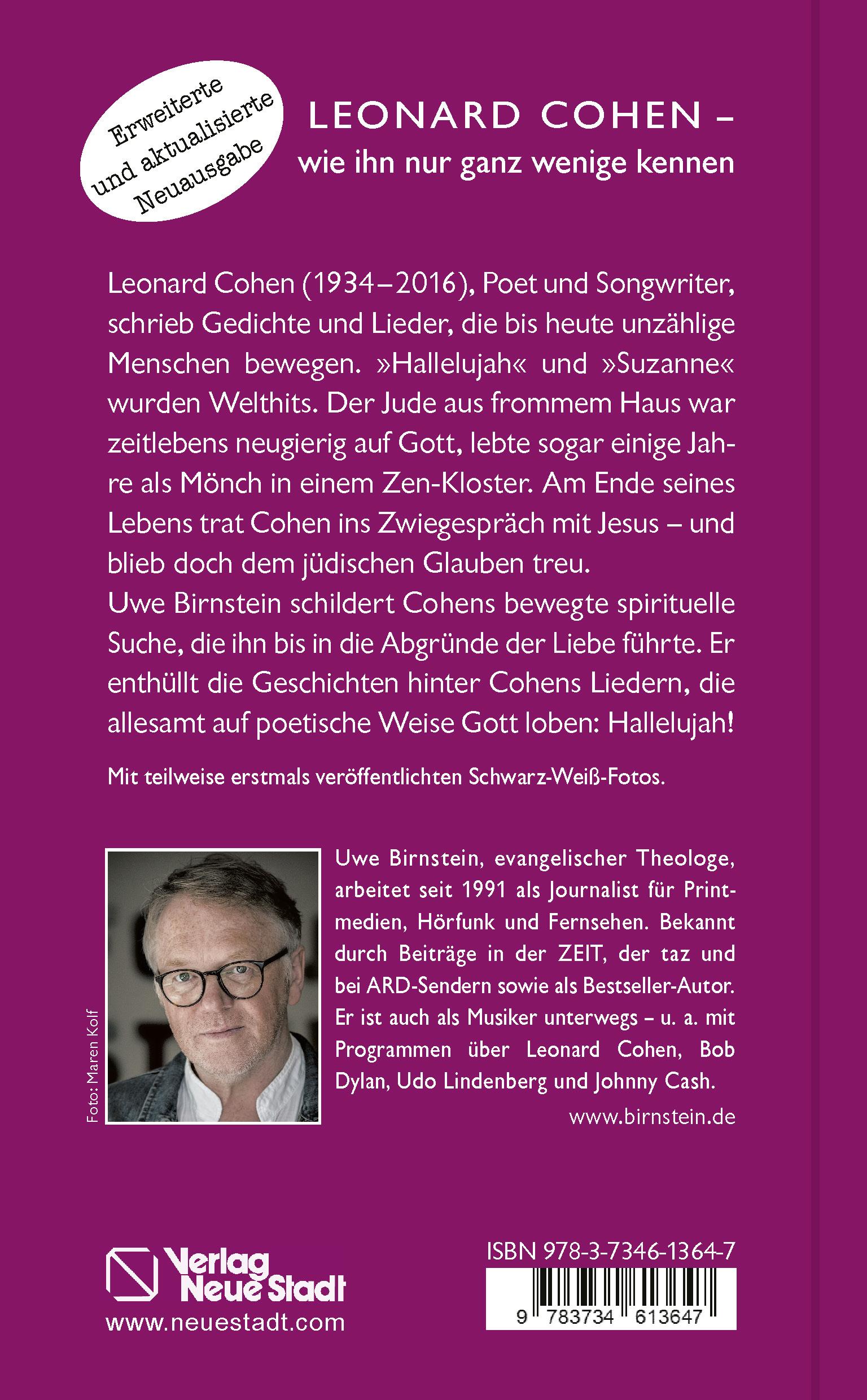 Rückseitencover 'Hallelujah', Leonard Cohen!