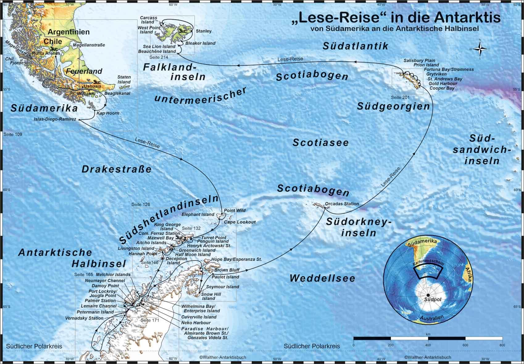 Beispielinhalt (Bild) Antarktis - Ein Reise-, Lese- und Informationsbuch über den Kontinent am Südpol